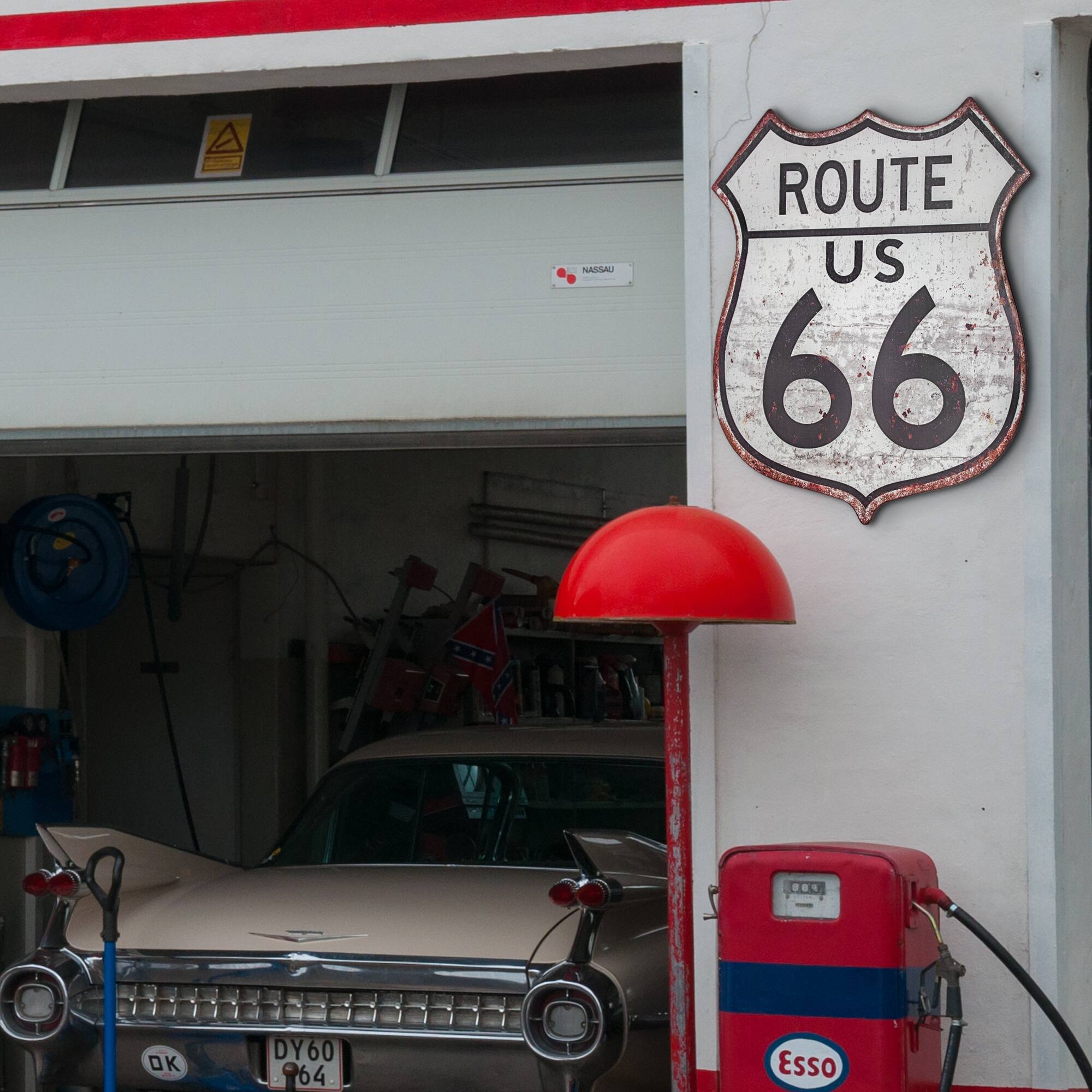 American Art D&#xE9;cor&#x2122; 35&#x22; Route 66 Metal Sign