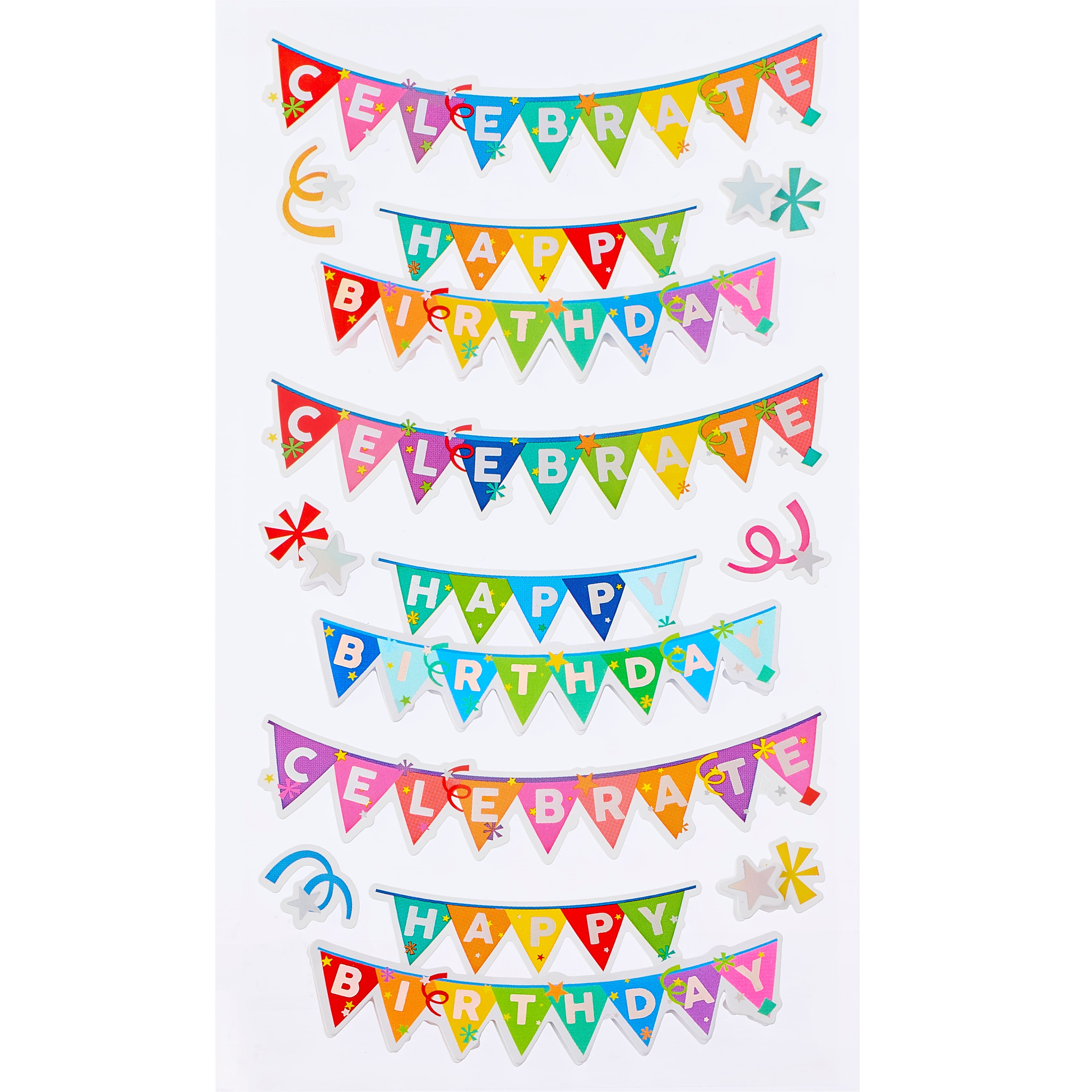 Birthday Banner Dimensional Stickers by Recollections&#x2122;