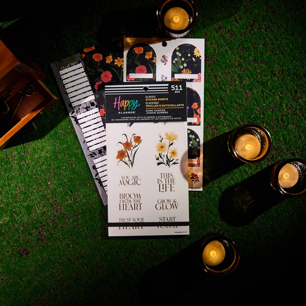 The Classic Happy Planner&#xAE; Dark Garden Sticker Book