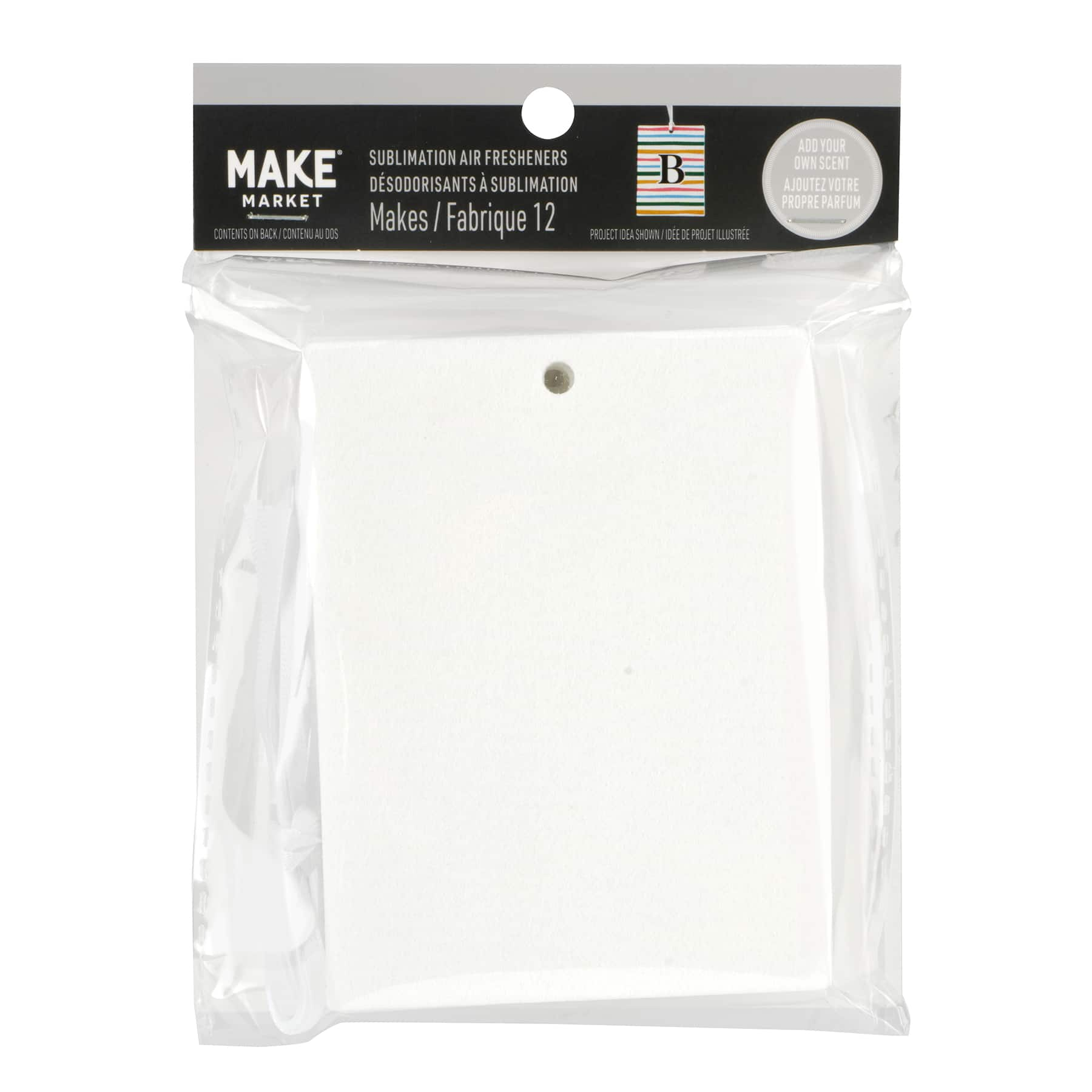 12 Packs: 12 ct. (144 total) Hanging Felt Sublimation Air Fresheners by Make Market&#xAE;