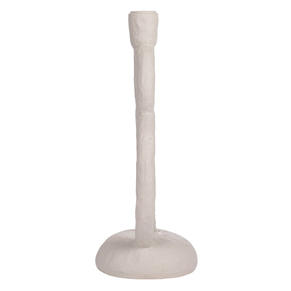 Hello Honey® 12" Ivory Modern Sculptural Taper Candle Holder