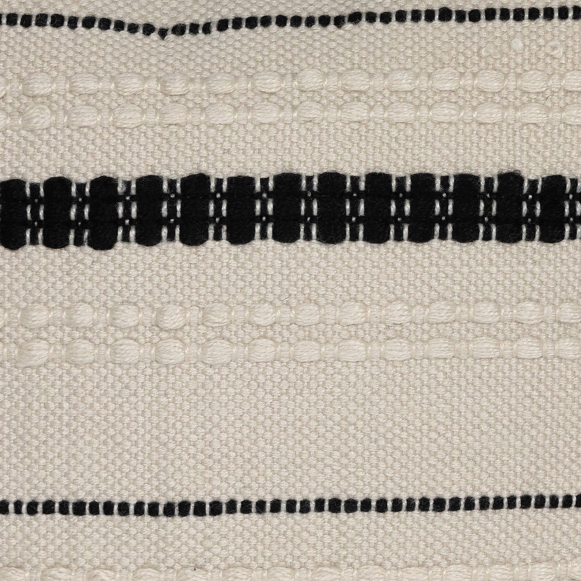 White &#x26; Black Outdoor Handloom Woven Square Cushion