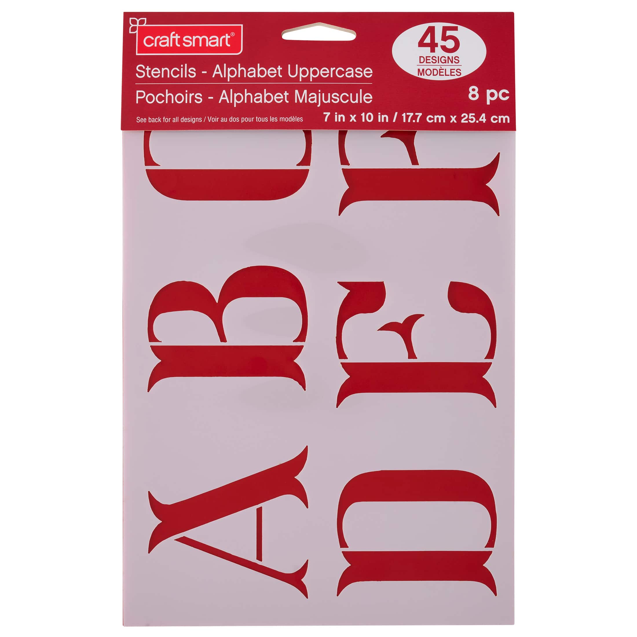 3" Uppercase Alphabet Stencils by Craft Smart® | Letter & Number ...
