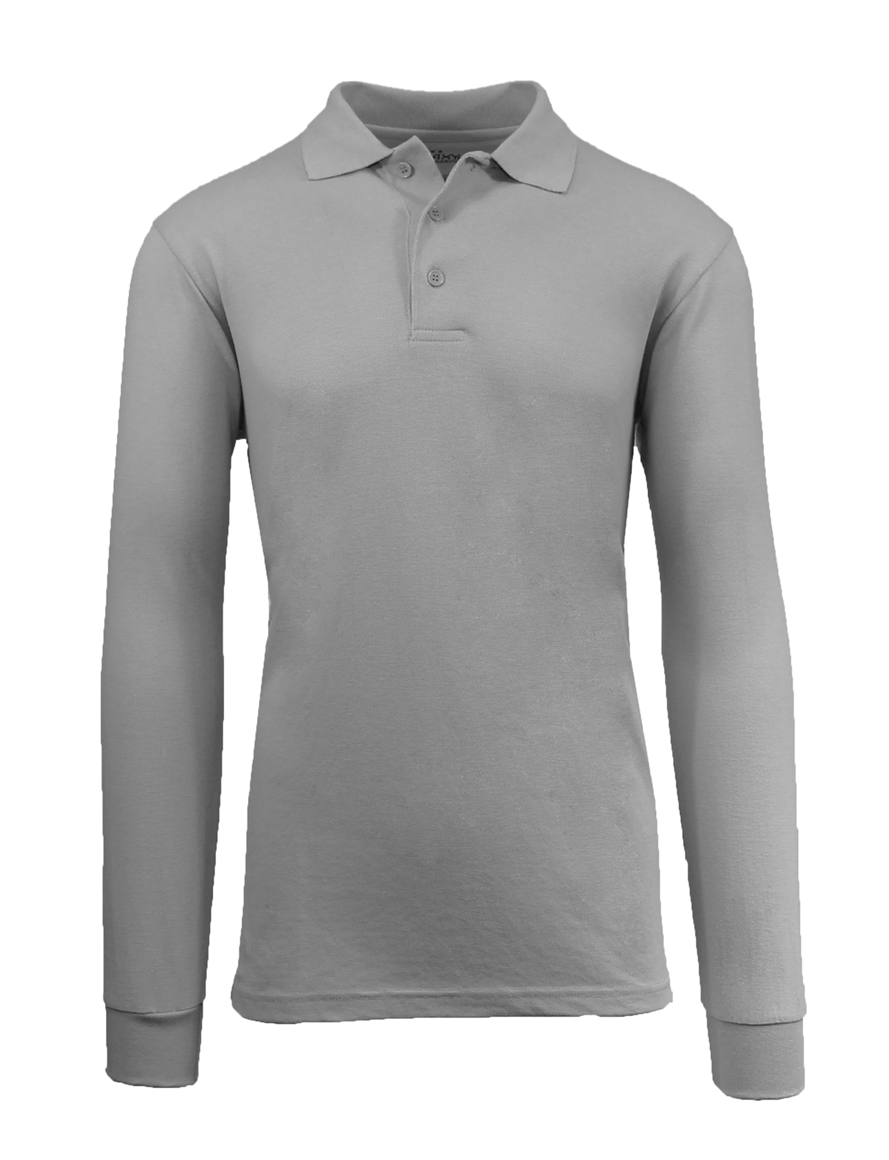 Galaxy by Harvic Long Sleeve Men&#x27;s Pique Polo Shirt
