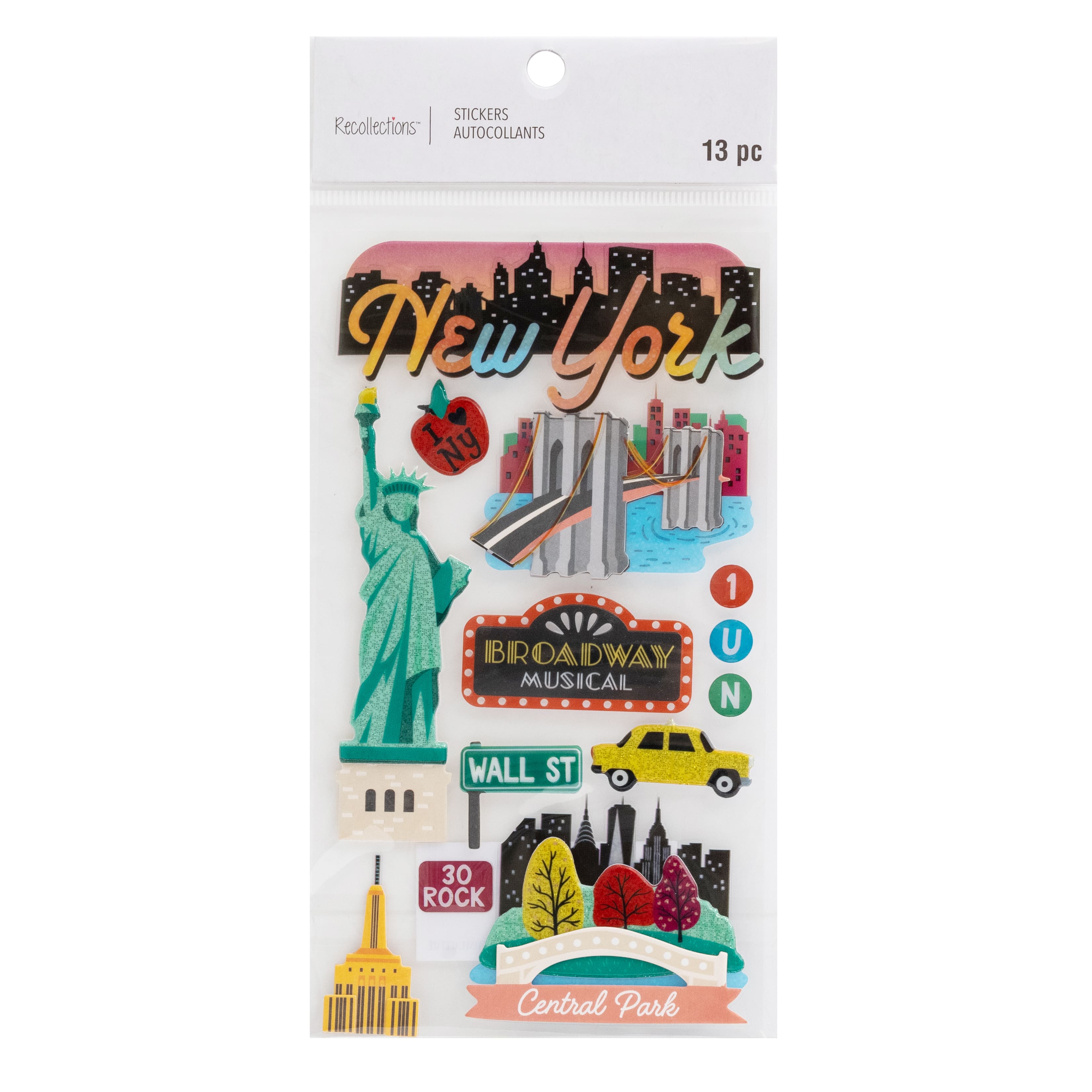 12 Pack: New York City Stickers by Recollections™
