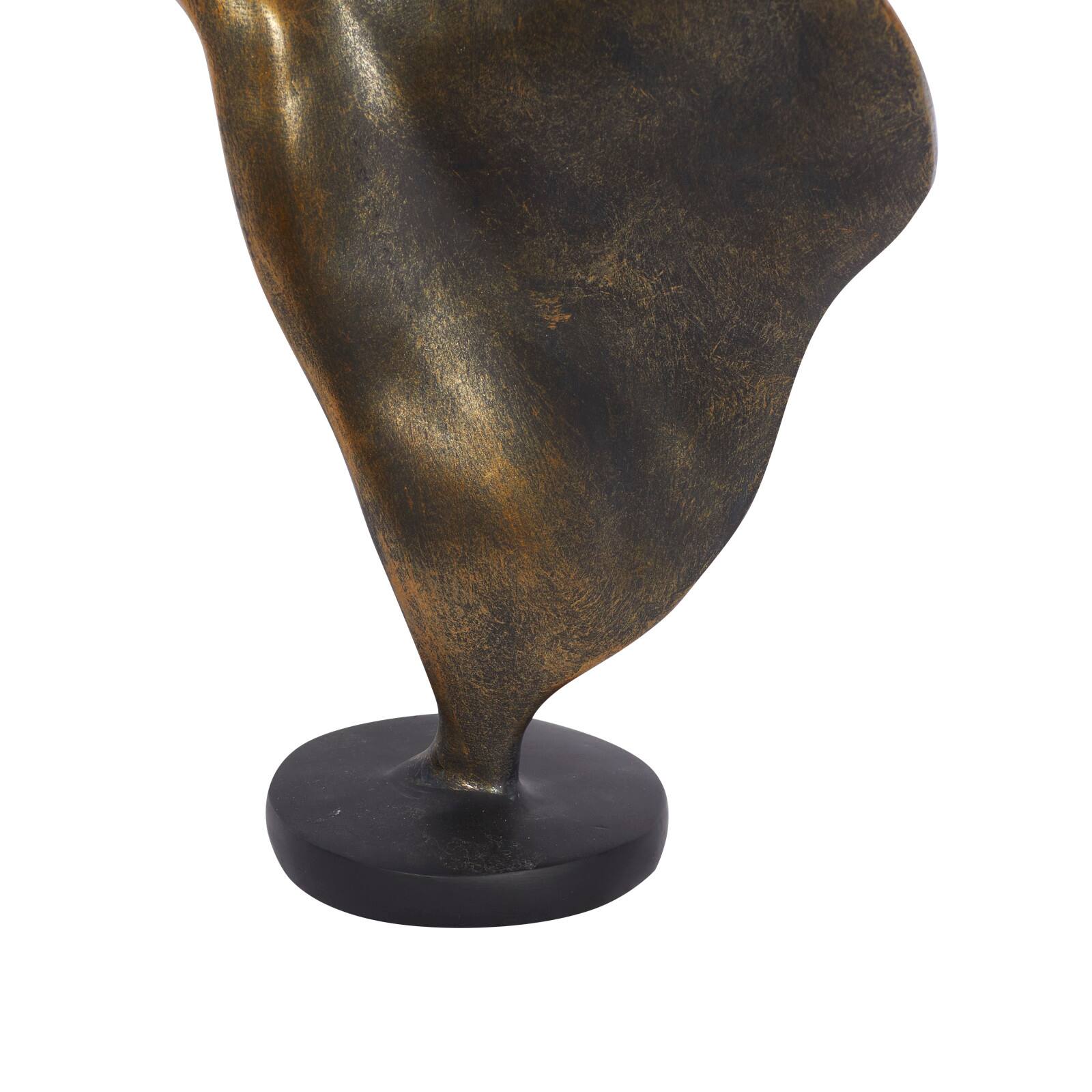 Brass Polystone Traditional Sculpture, Dancer 13&#x22; x 7&#x22; x 5&#x22;
