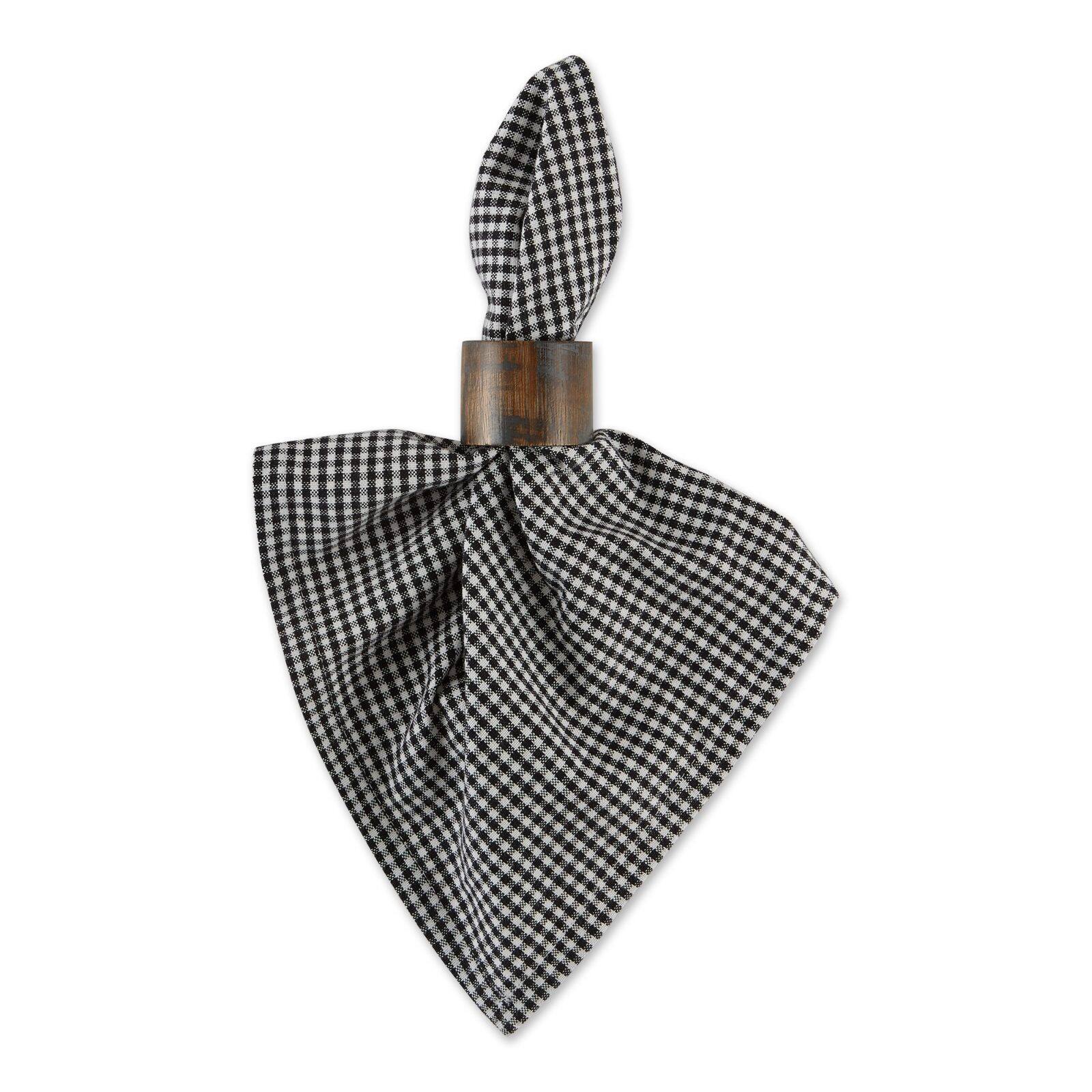 DII&#xAE; Black &#x26; Semi Bleached Gingham Cloth Dinner Napkins, 6ct.