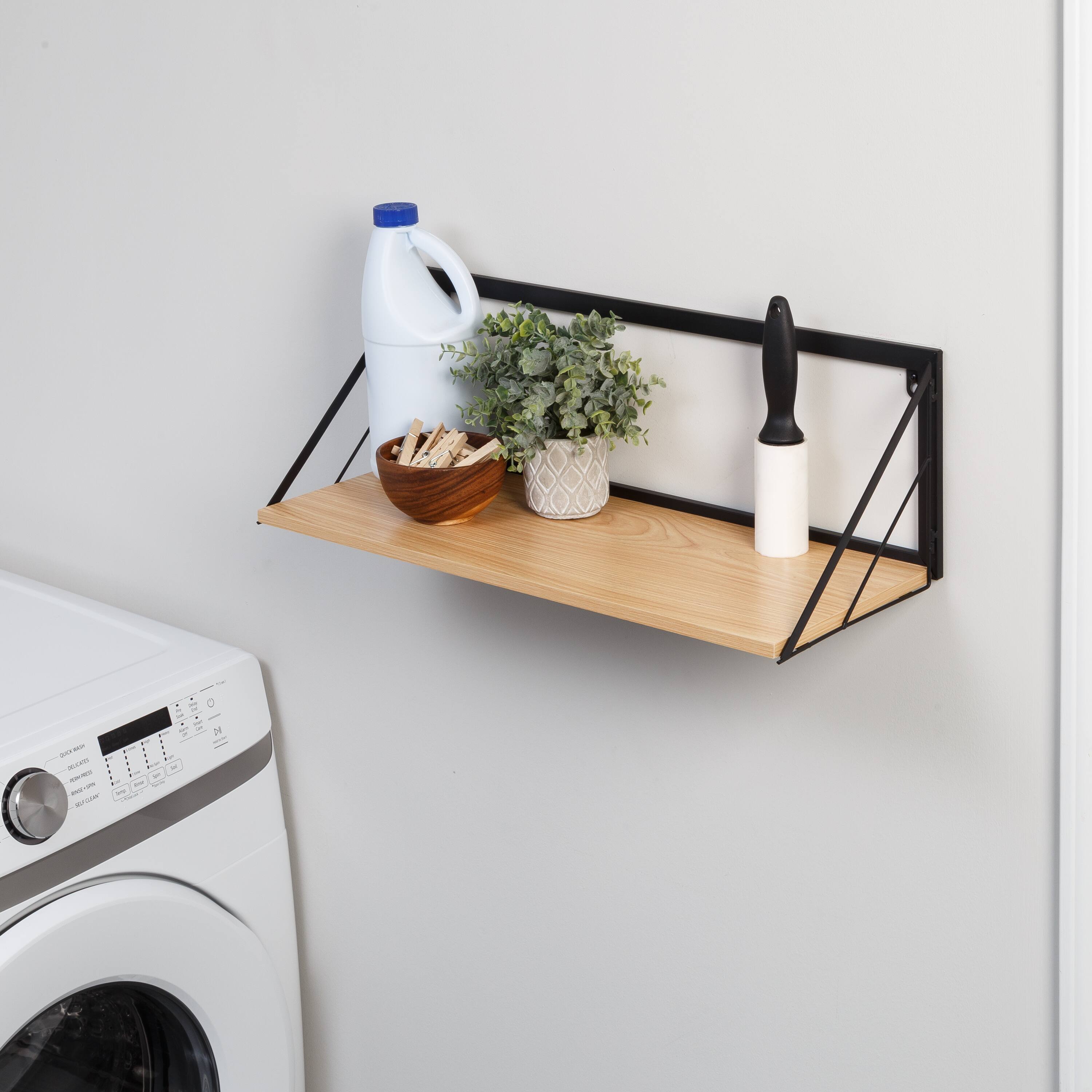 Honey Can Do 24&#x22; Maple Mountable Wood Shelf