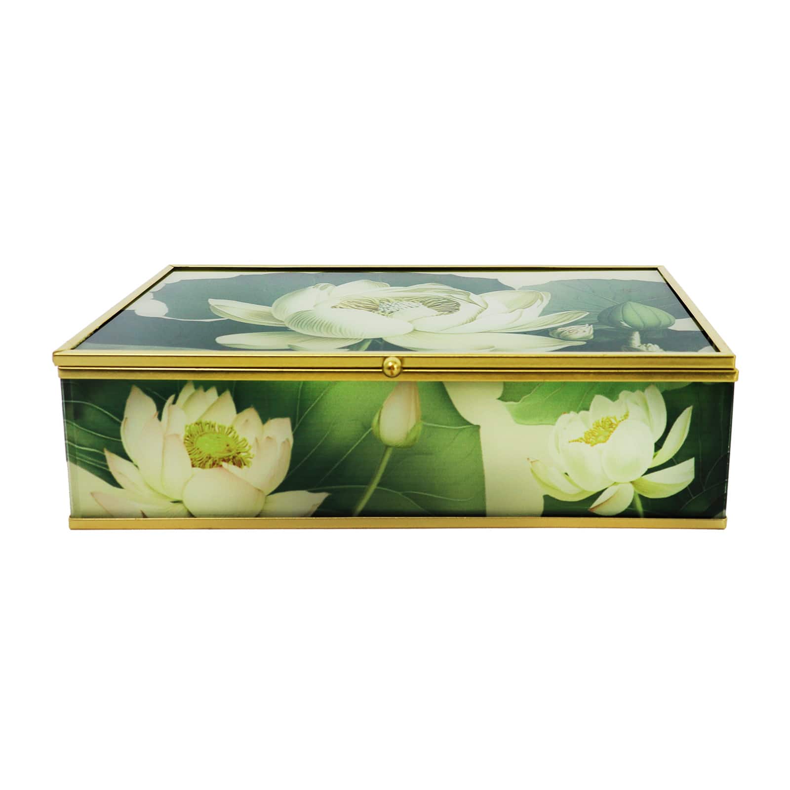 8&#x22; Lily Flower Decorative Glass Box by Ashland&#xAE;
