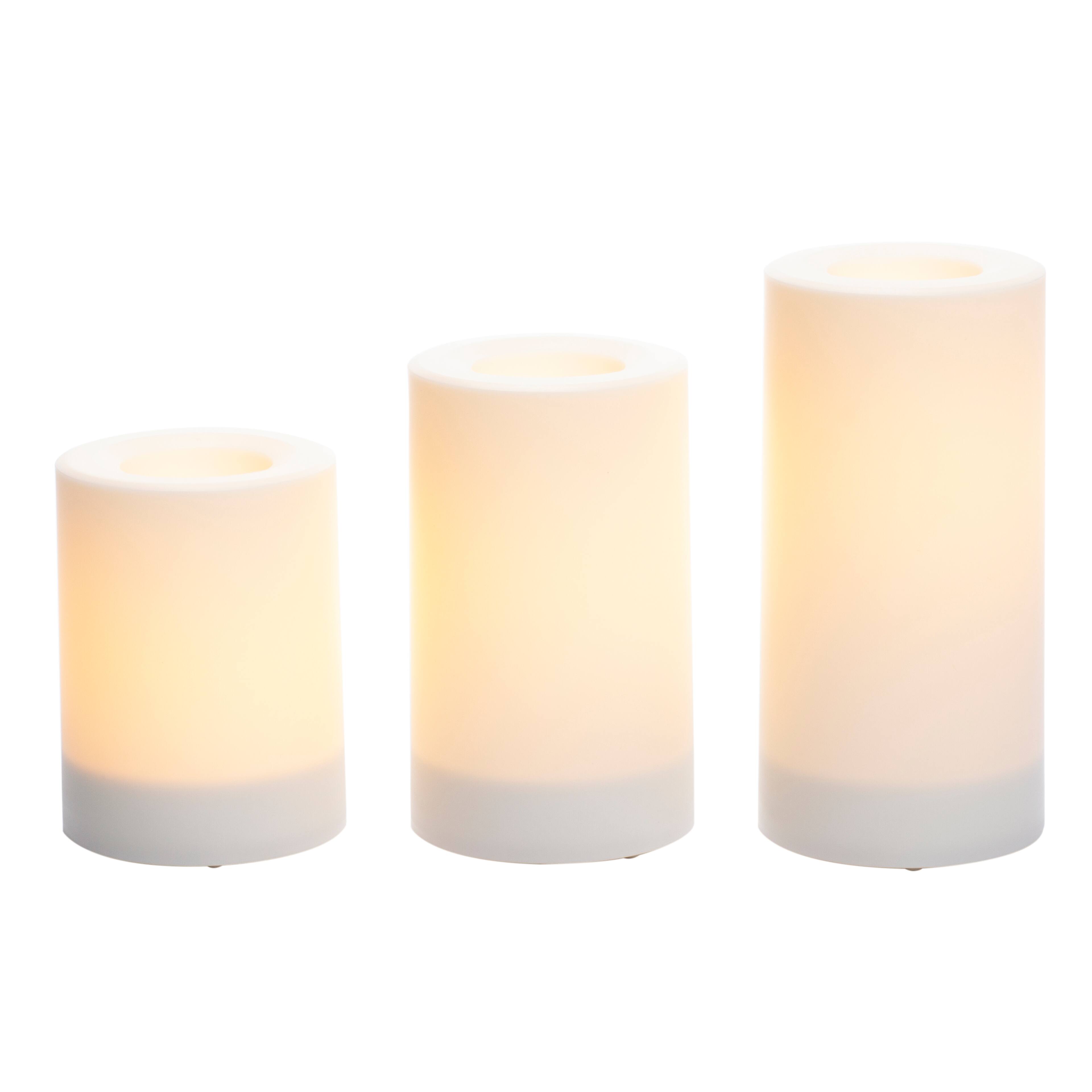 6 Packs: 3 ct. (18 total) White LED Pillar Candles by Ashland®