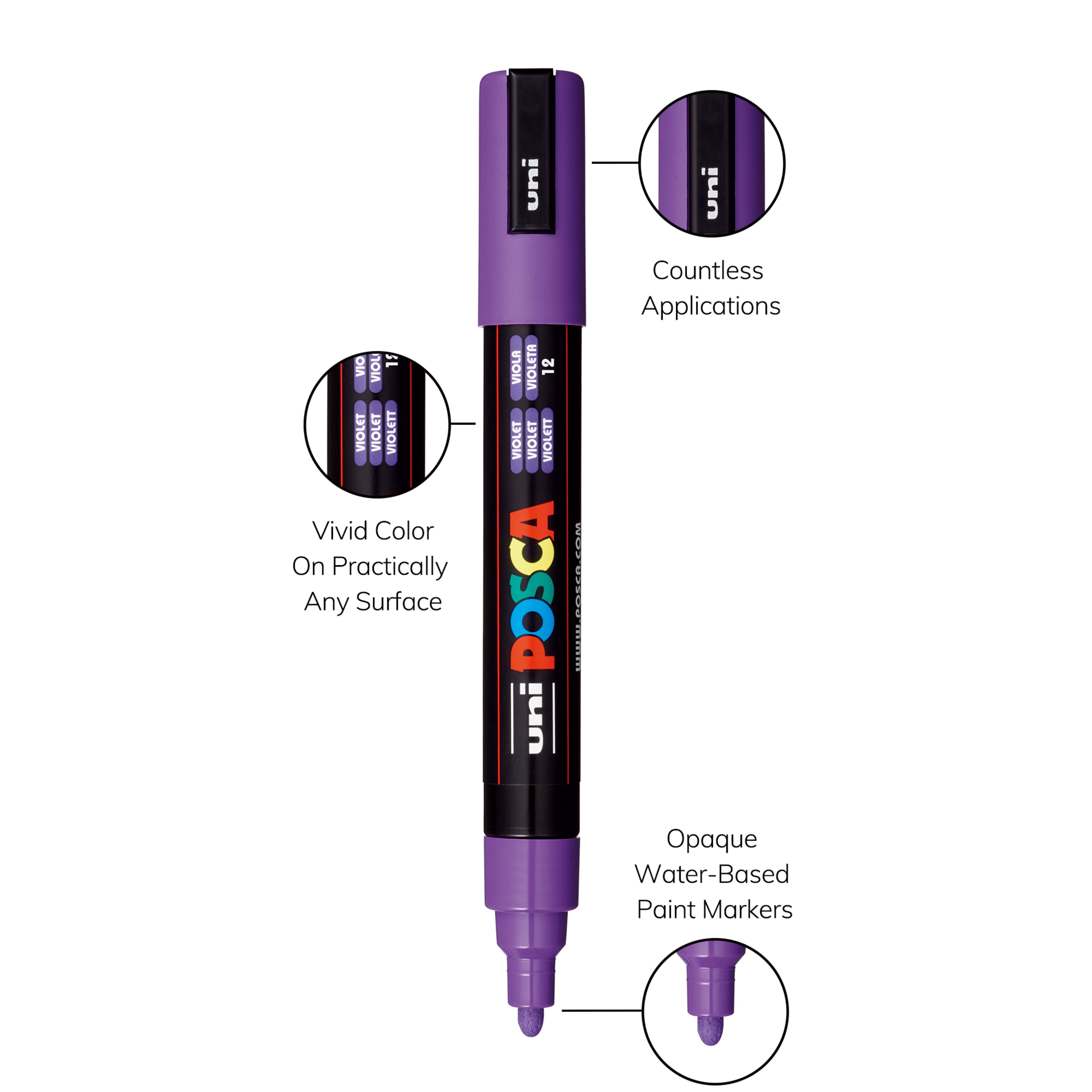 POSCA&#xAE; PC5M Color Shades Medium Bullet Tip Paint Markers