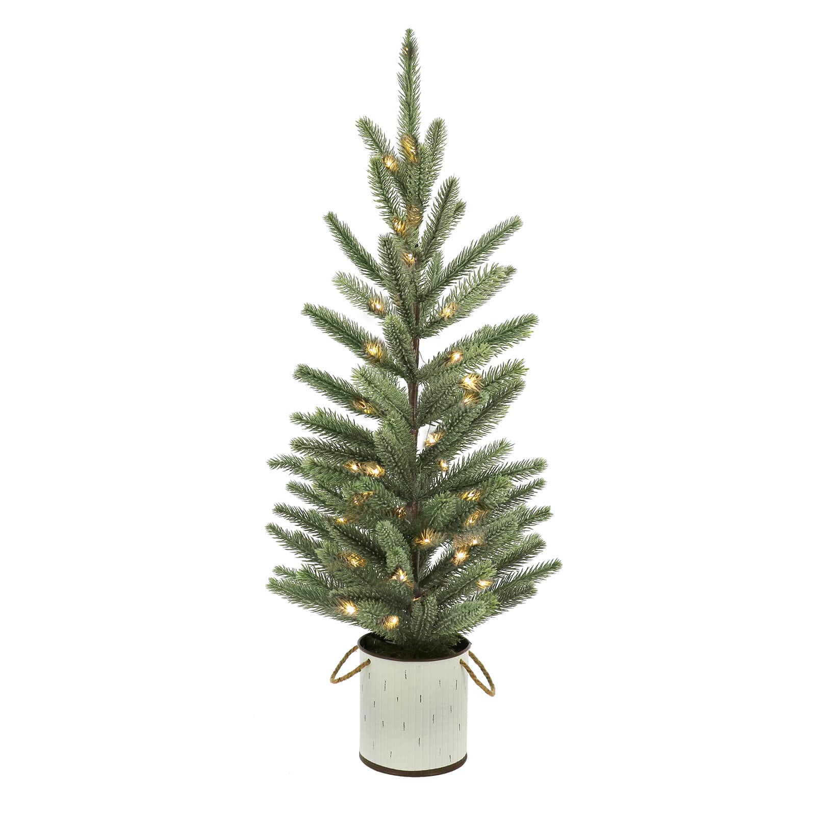 32&#x22; Pre-Lit Sugar Pine Accent Tree in Metal Bucket by Ashland&#xAE;