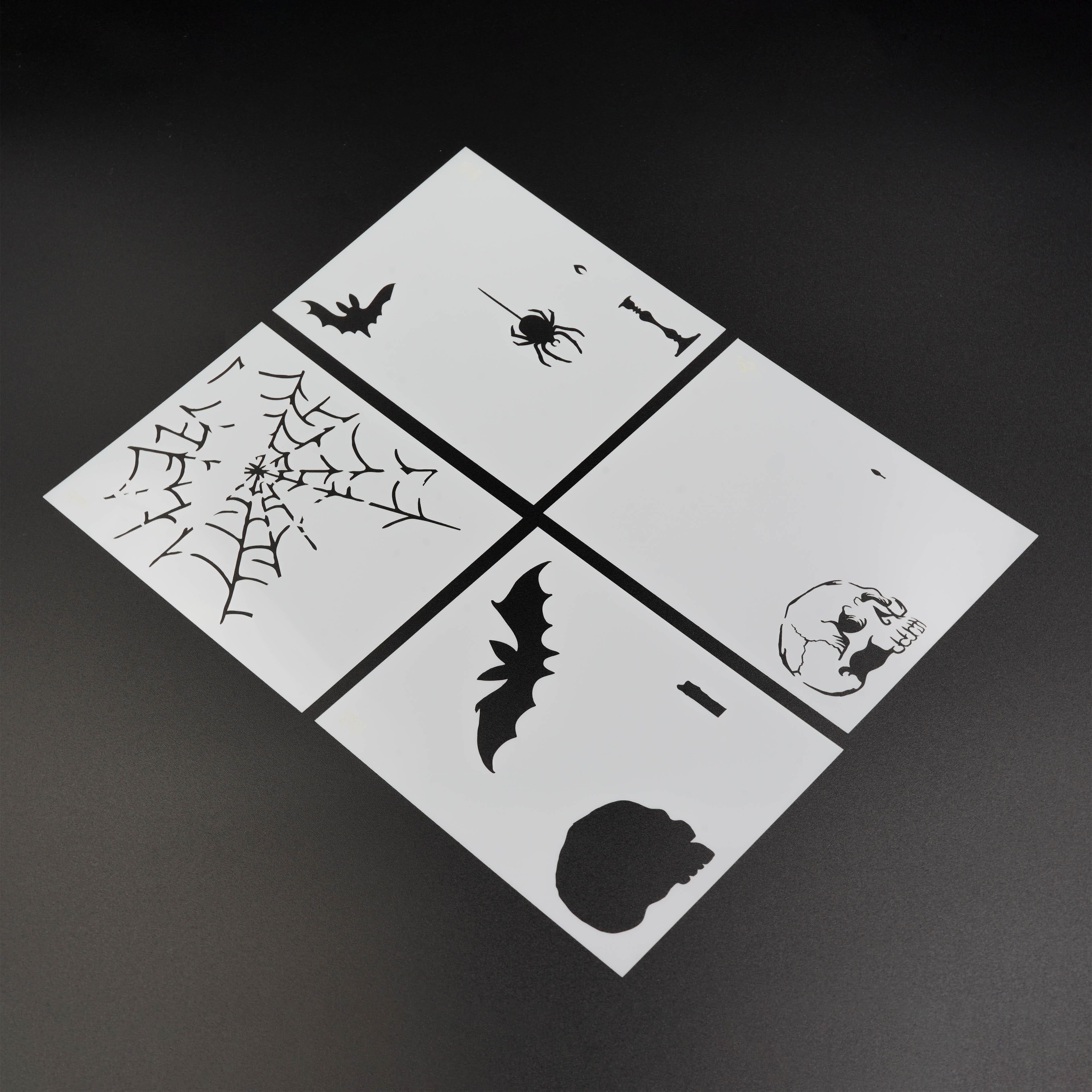 Bats, Skull & Spider's Web Layering Stencil Set by Recollections™
