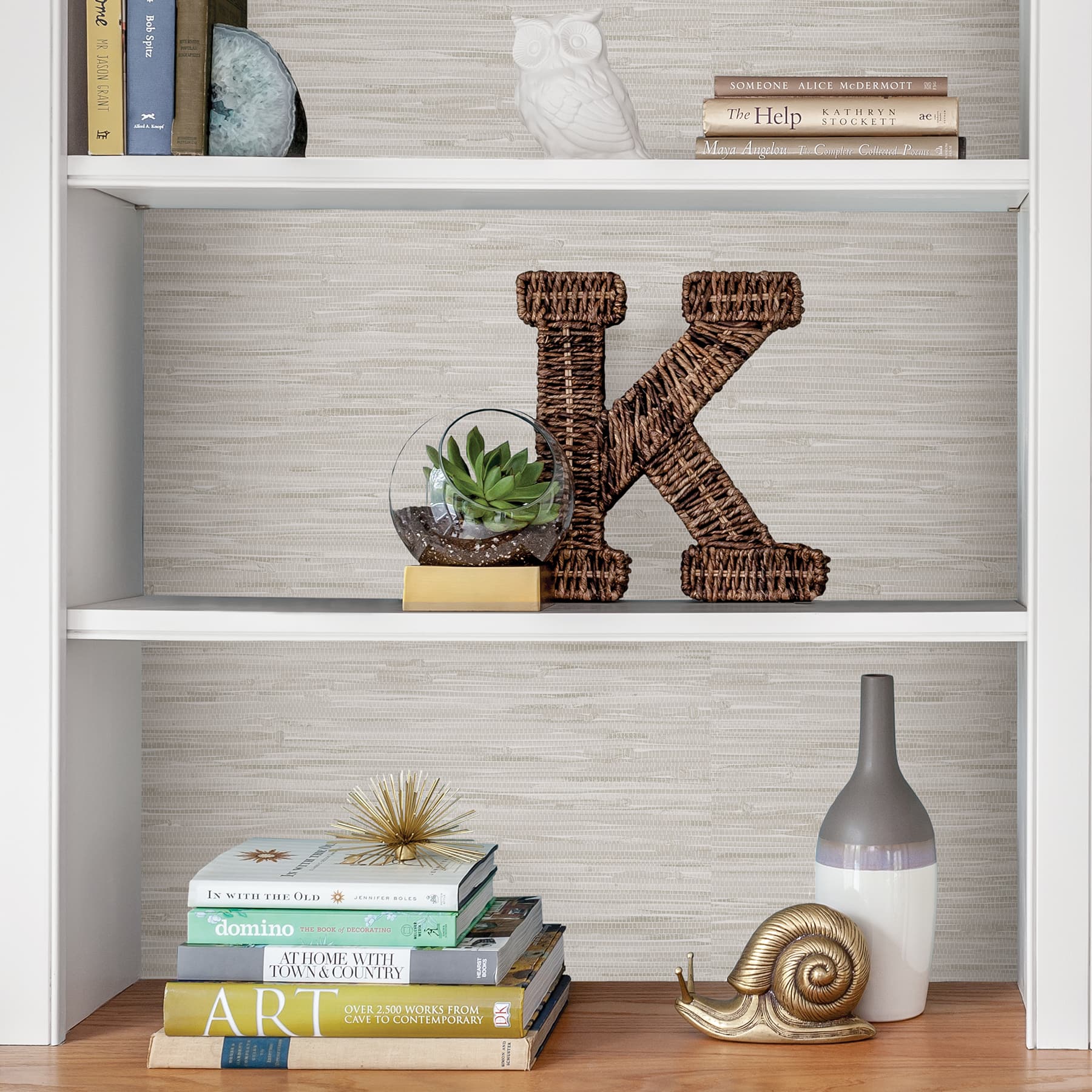 NuWallpaper Cream Grassweave Peel & Stick Wallpaper