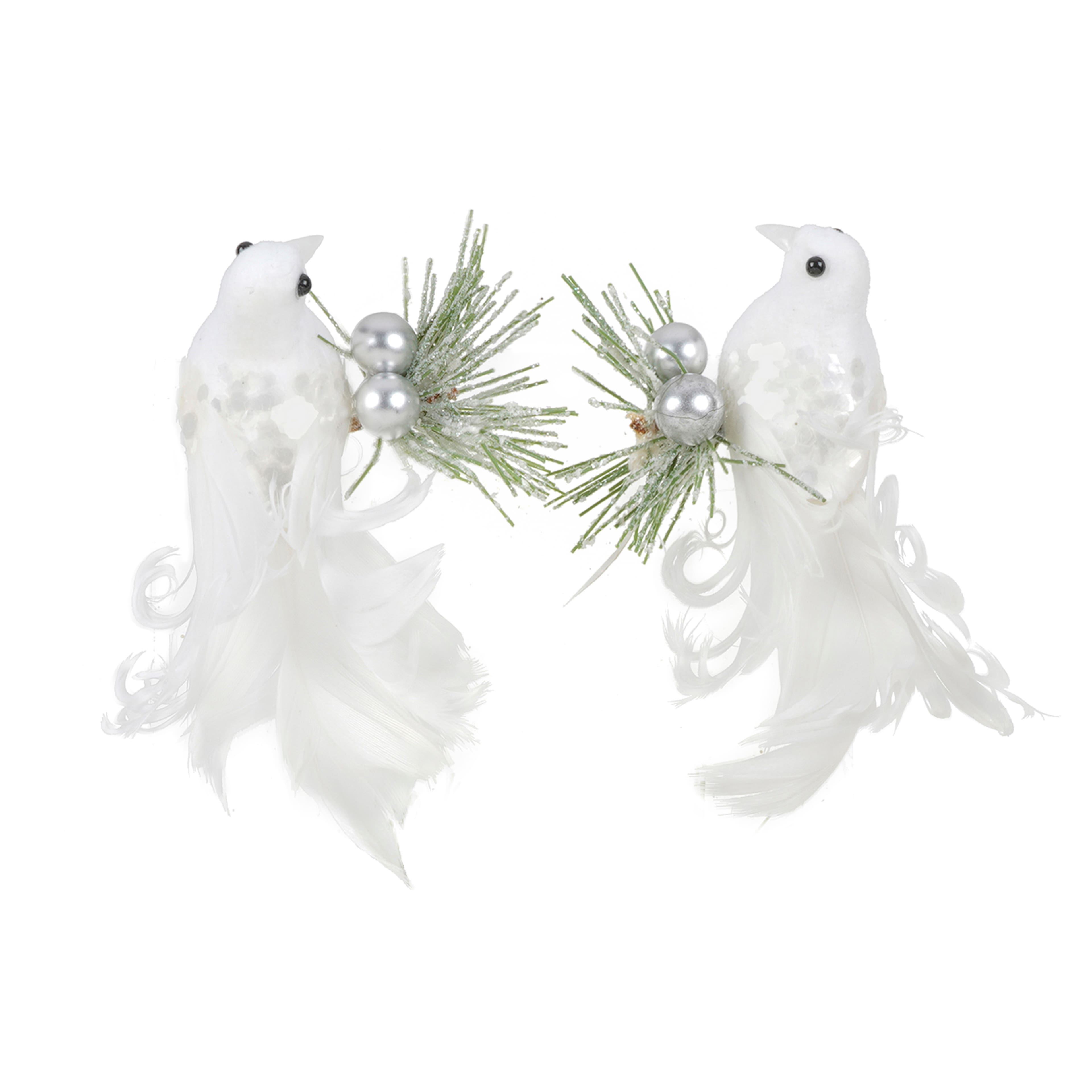 5.5&#x22; White Dove Floral Accents with Clips, 2ct. by Ashland&#xAE; 