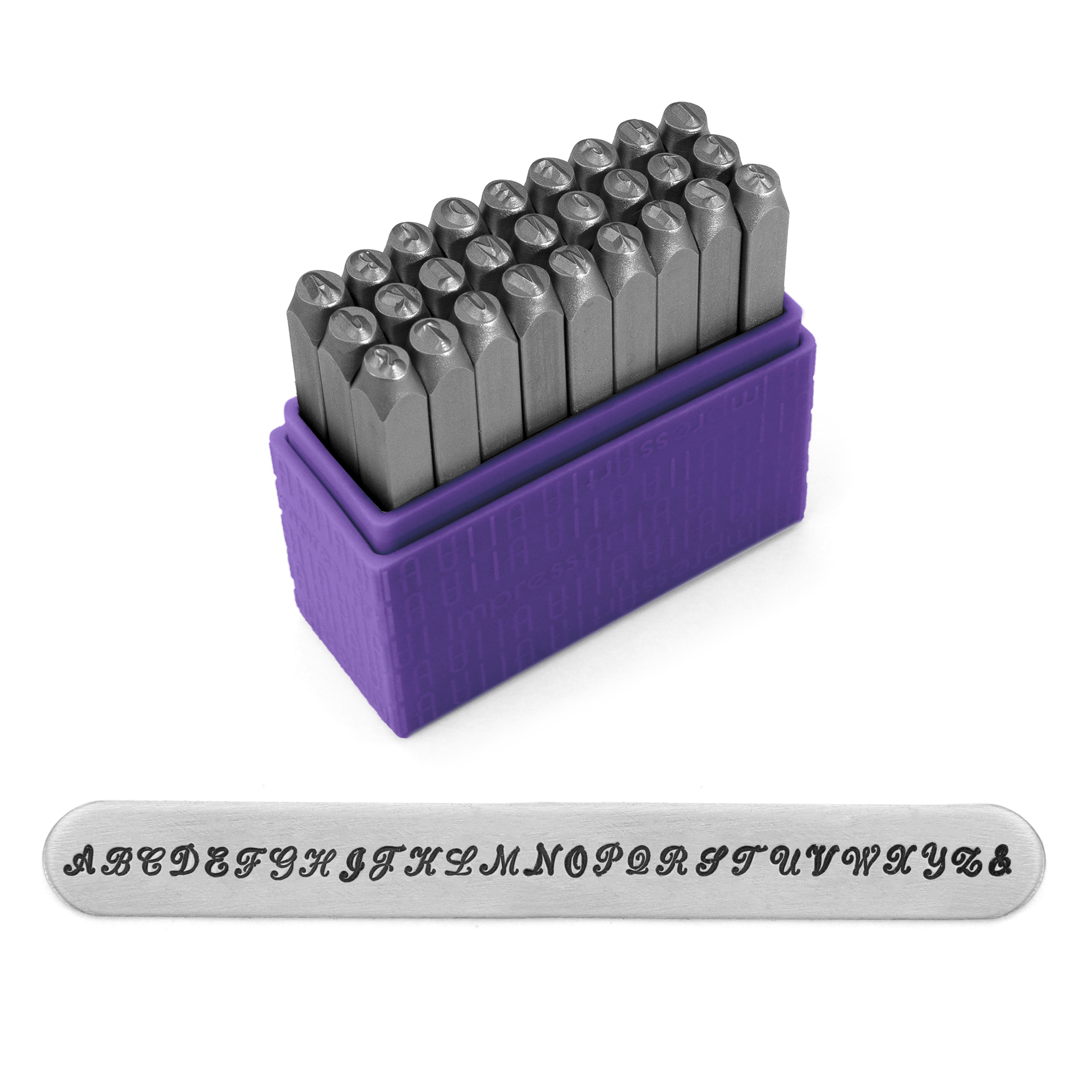 ImpressArt&#xAE; 3mm Basic Script Uppercase Letter Stamps Set