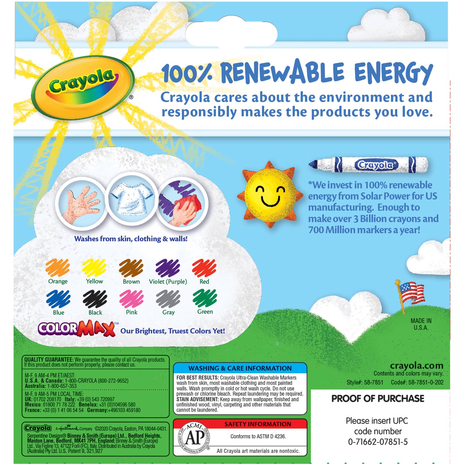 4 Packs: 6 Packs 10 ct. (240 total) Crayola&#xAE; Ultra-Clean Washable Broad Line Classic Colors Markers