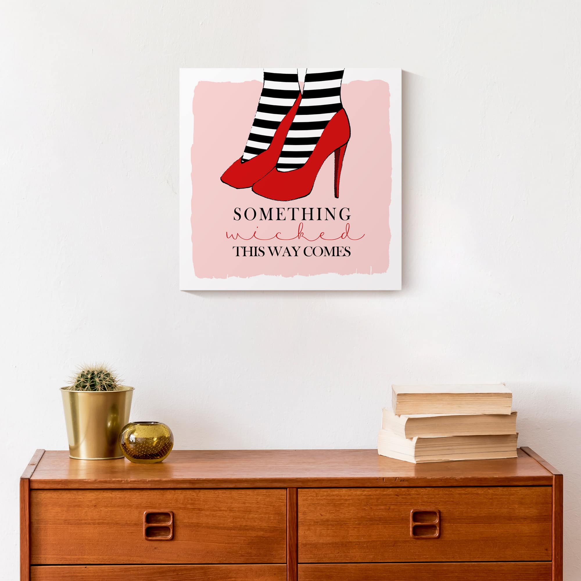 Something Wicked Red Heels Canvas Wall Art