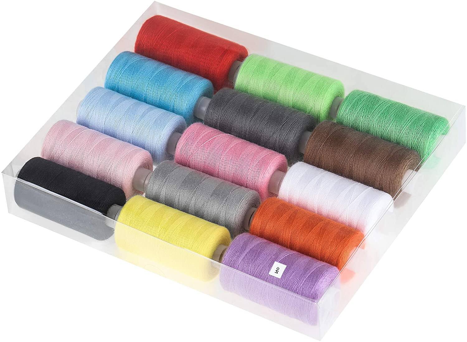 HAITRAL® 15 Color Lively Cotton Sewing Thread Kit