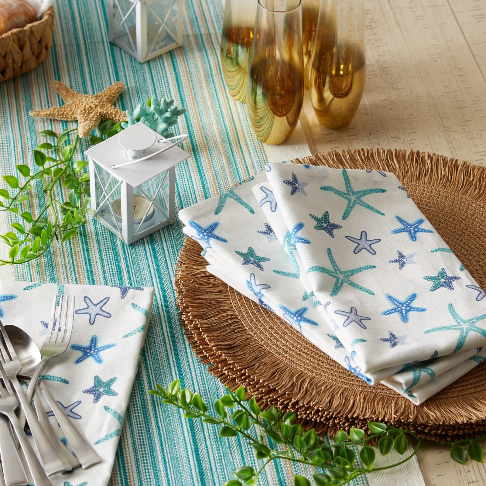 DII&#xAE; Starfish Cloth Dinner Napkins, 6ct.