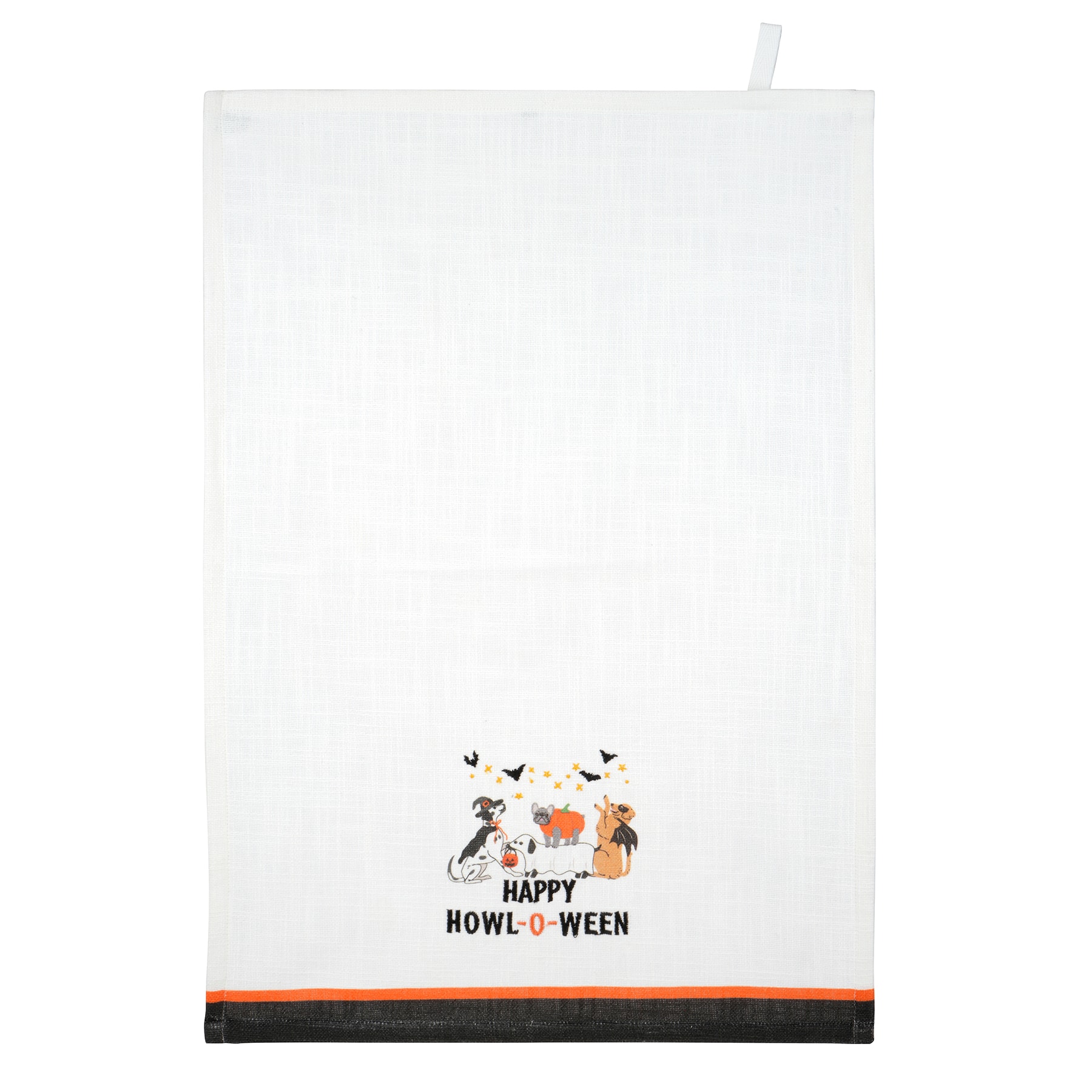 Dog Print &#x26; Embroidered Tea Towel by Makery&#x2122;