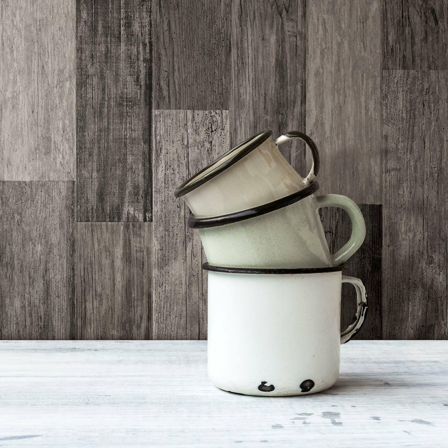 RoomMates Black Weathered Wood Plank Peel &#x26; Stick Wallpaper