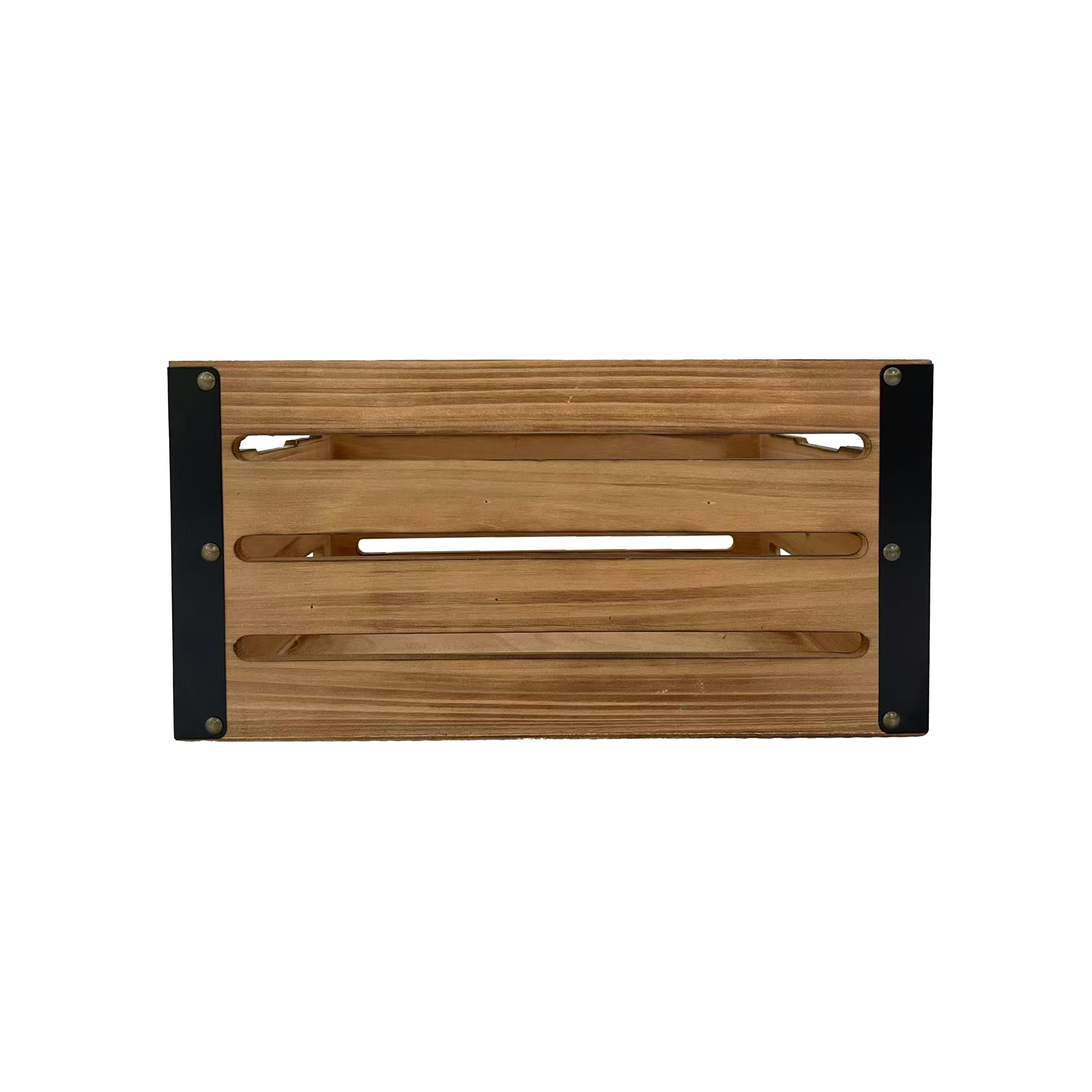 14.25&#x22; Natural Brown Wood &#x26; Metal Crate by Ashland&#xAE;