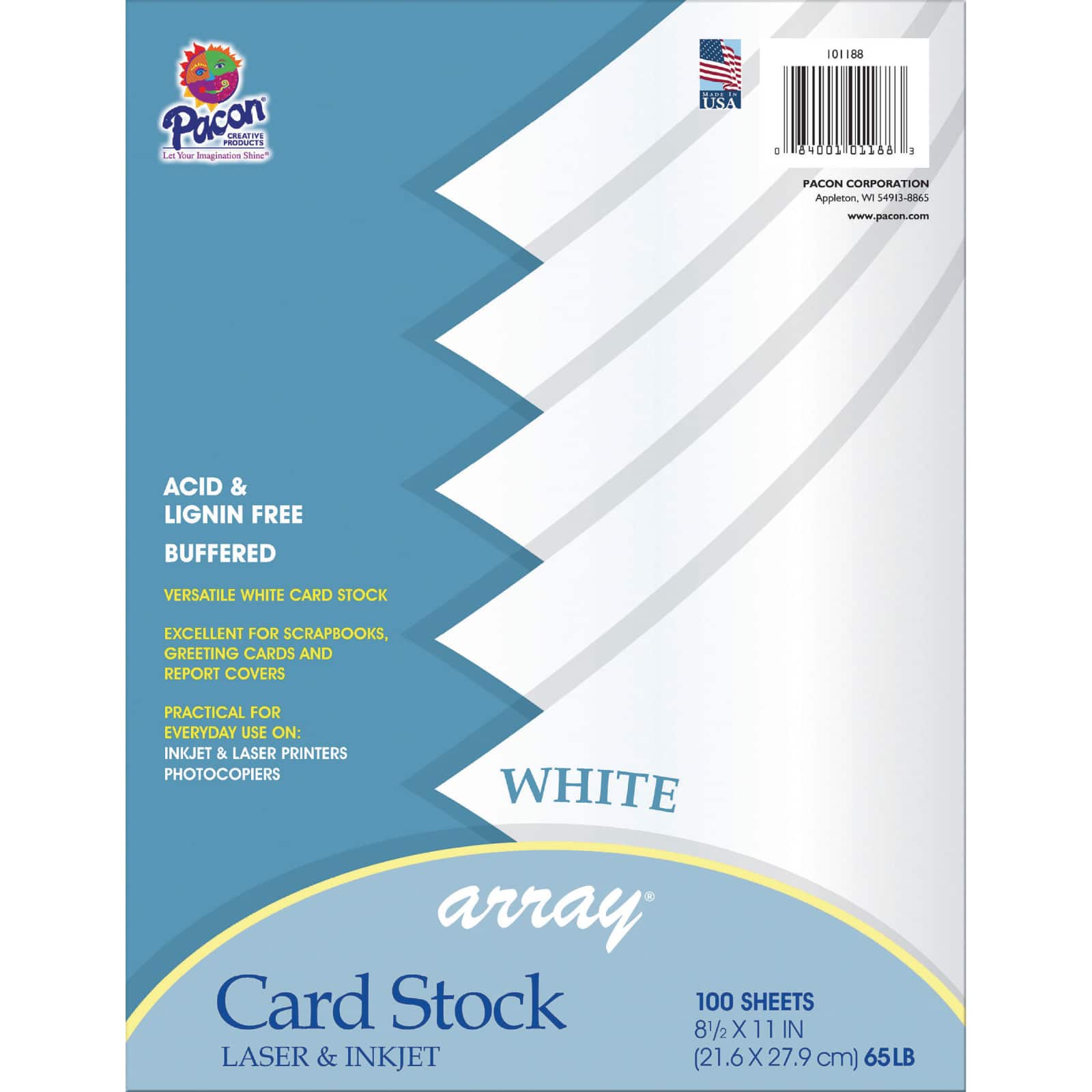 Pacon&#xAE; 8.5&#x22; x 11&#x22; White Card Stock, 100 Sheets