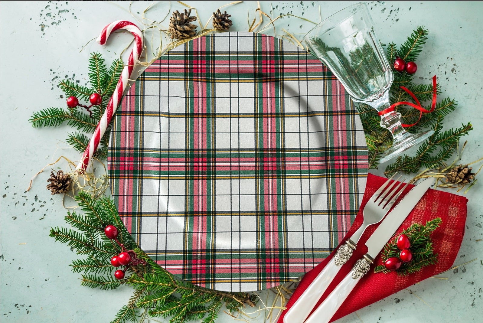 13&#x22; Plaid Charger Plate by Celebrate It&#x2122;
