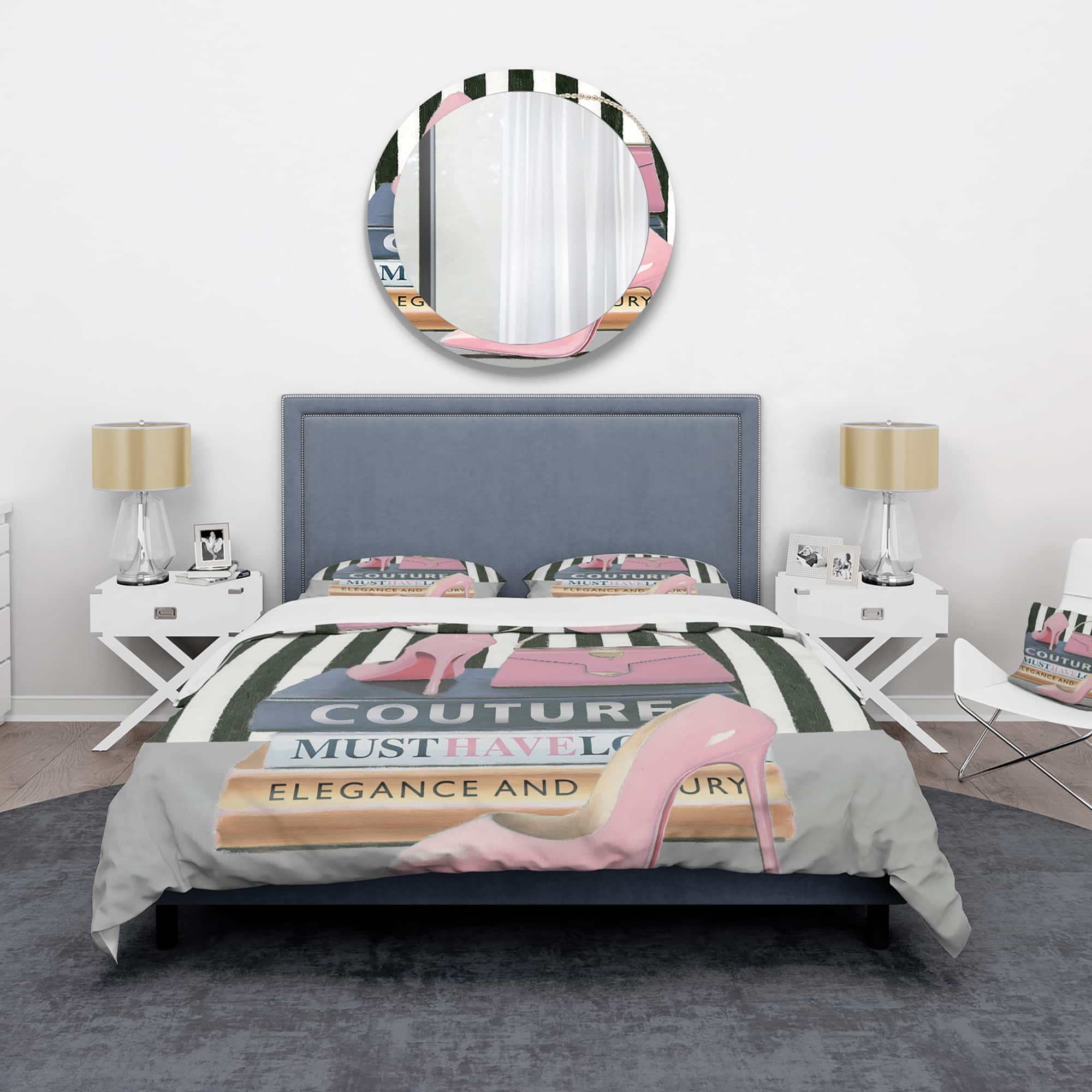 Designart &#x27;Glam fashion High Heels VII&#x27; Glam Bedding Set - Duvet Cover &#x26; Shams