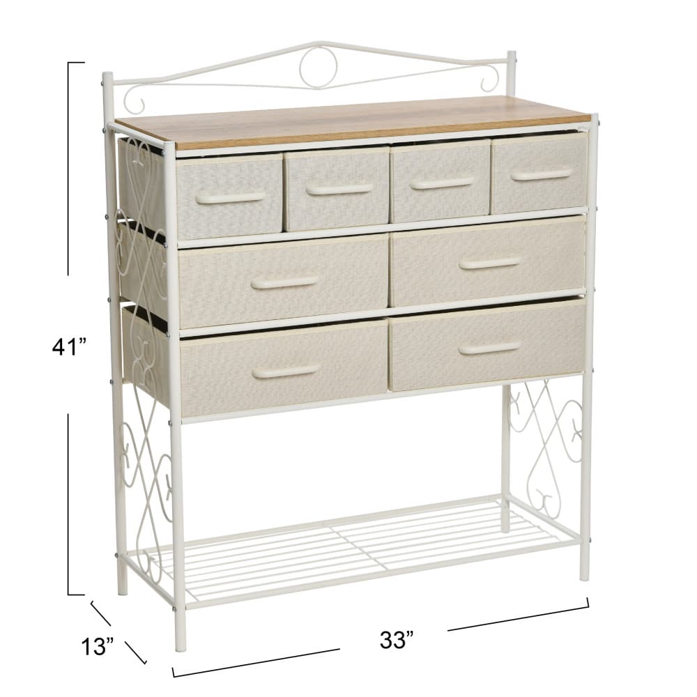 Household Essentials Victoria 8-Drawer Dresser with Shelf