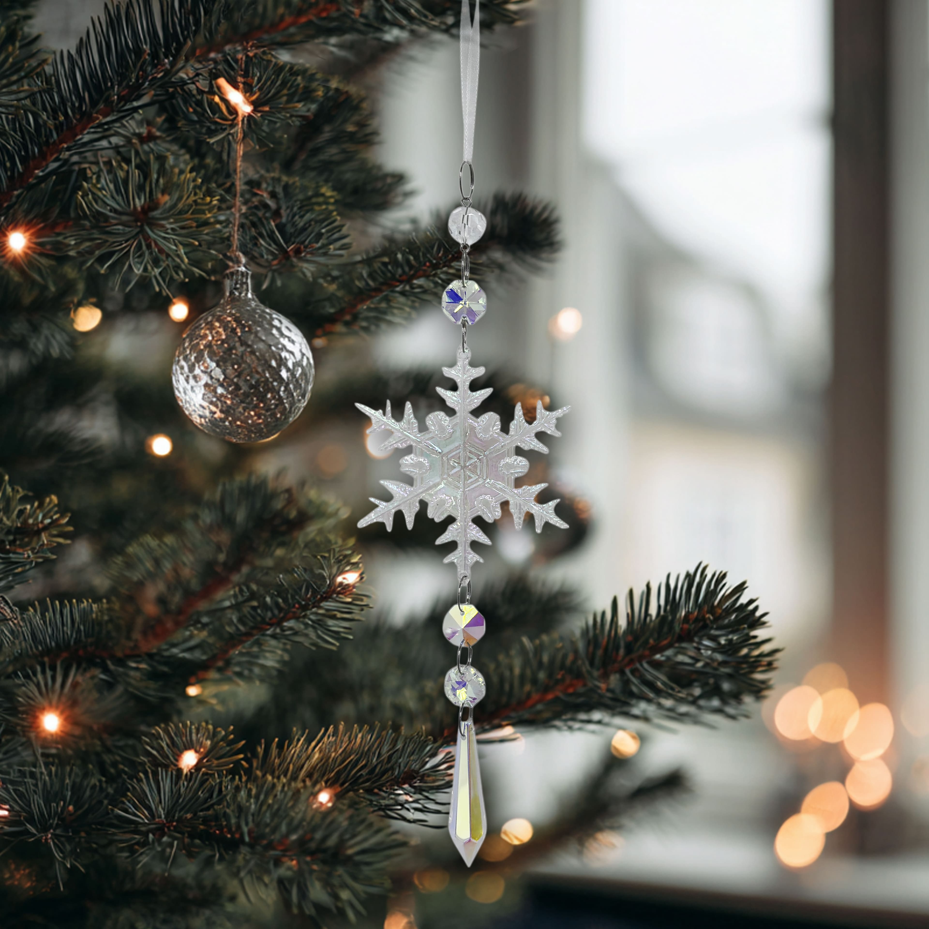 9.25&#x22; Dangling Snowflake Acrylic Ornament by Ashland&#xAE;