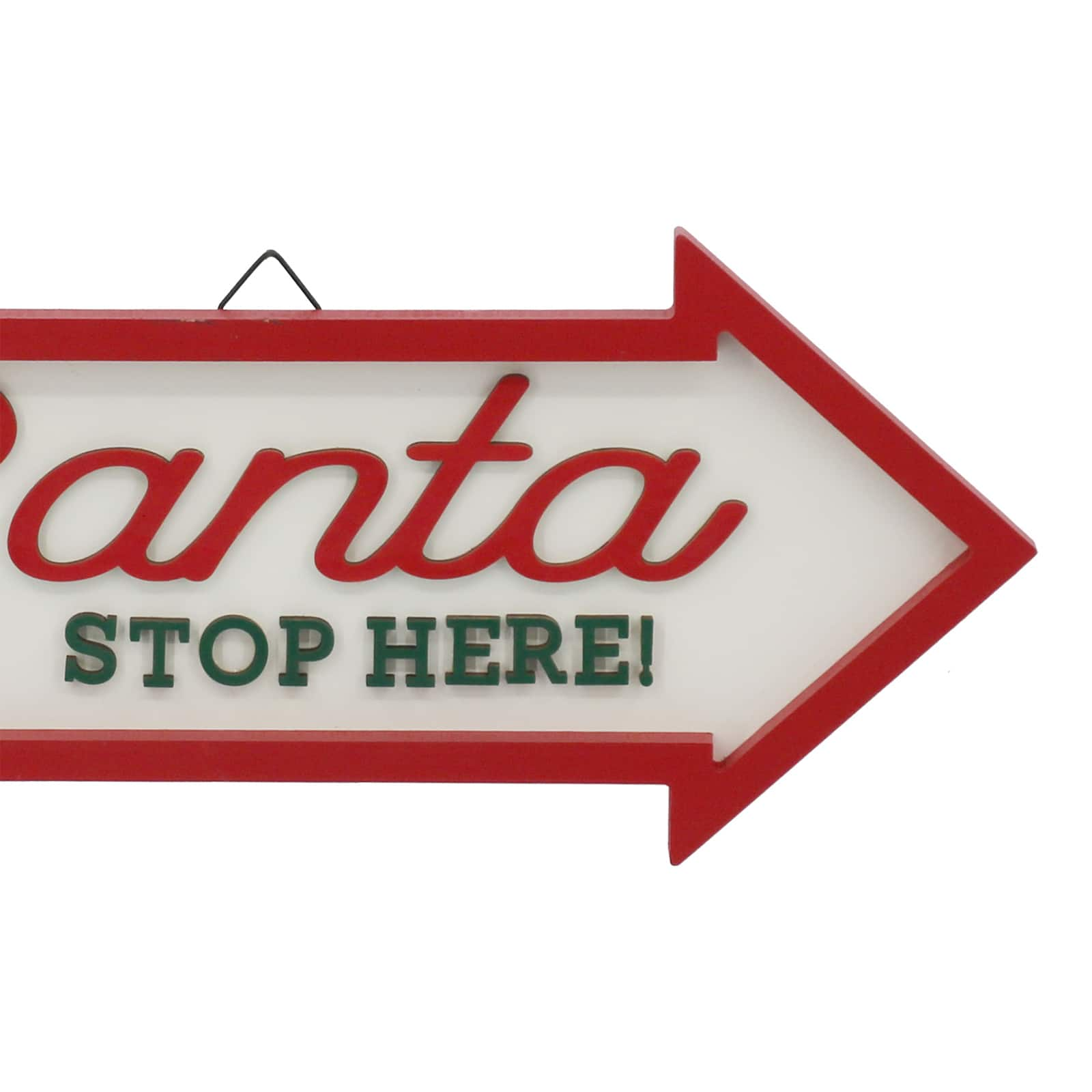 16&#x22; x 7&#x22; Santa Stop Here Directional Wall D&#xE9;cor by Ashland&#xAE;