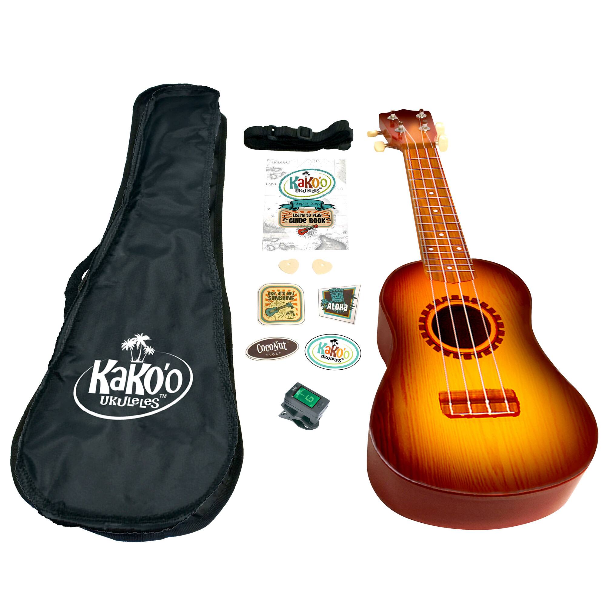 Salus KaKo&#x27;o 21&#x22; Sunburst Professional Wooden Ukulele Set
