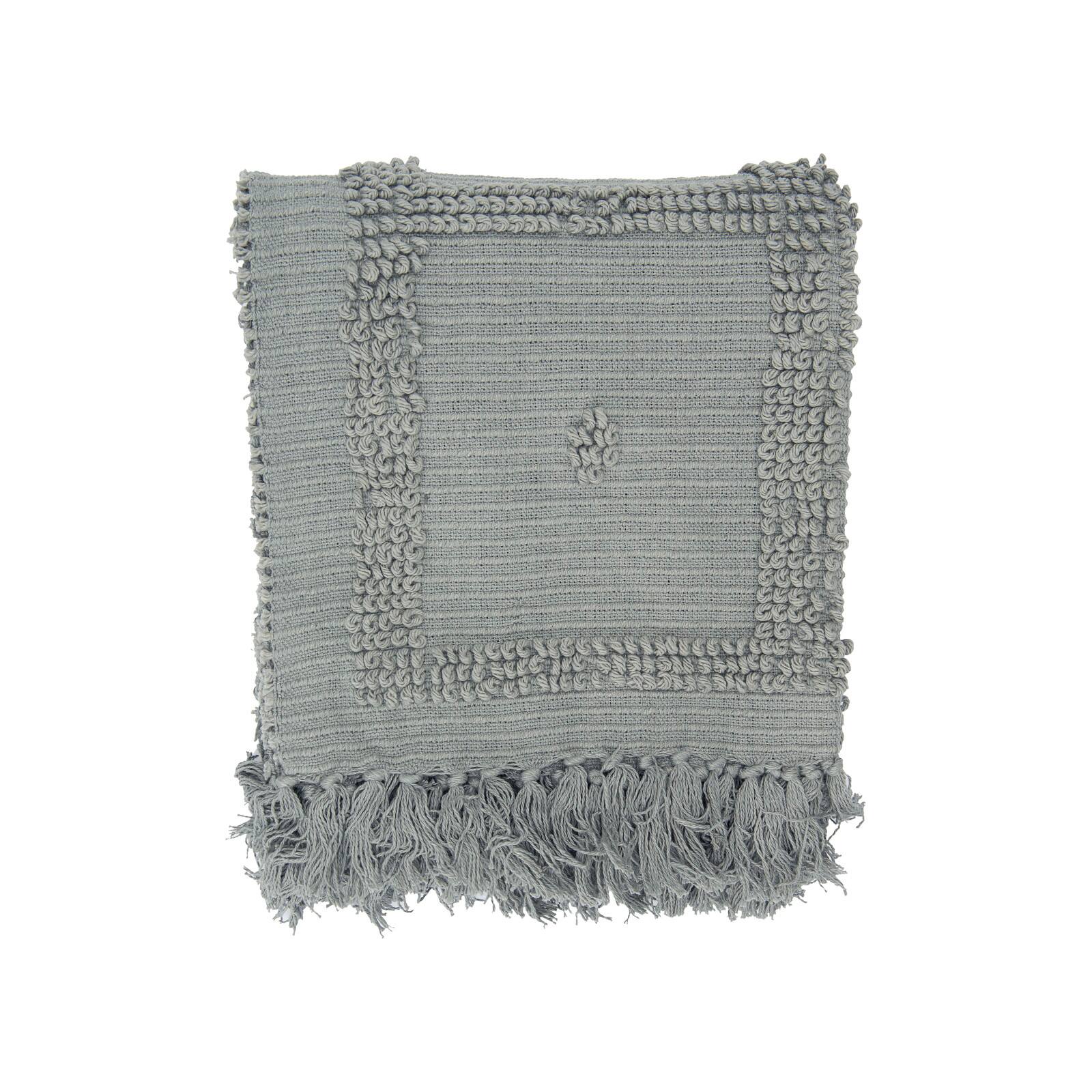 Hello Honey® Grey Cotton Chenille Throw Blanket