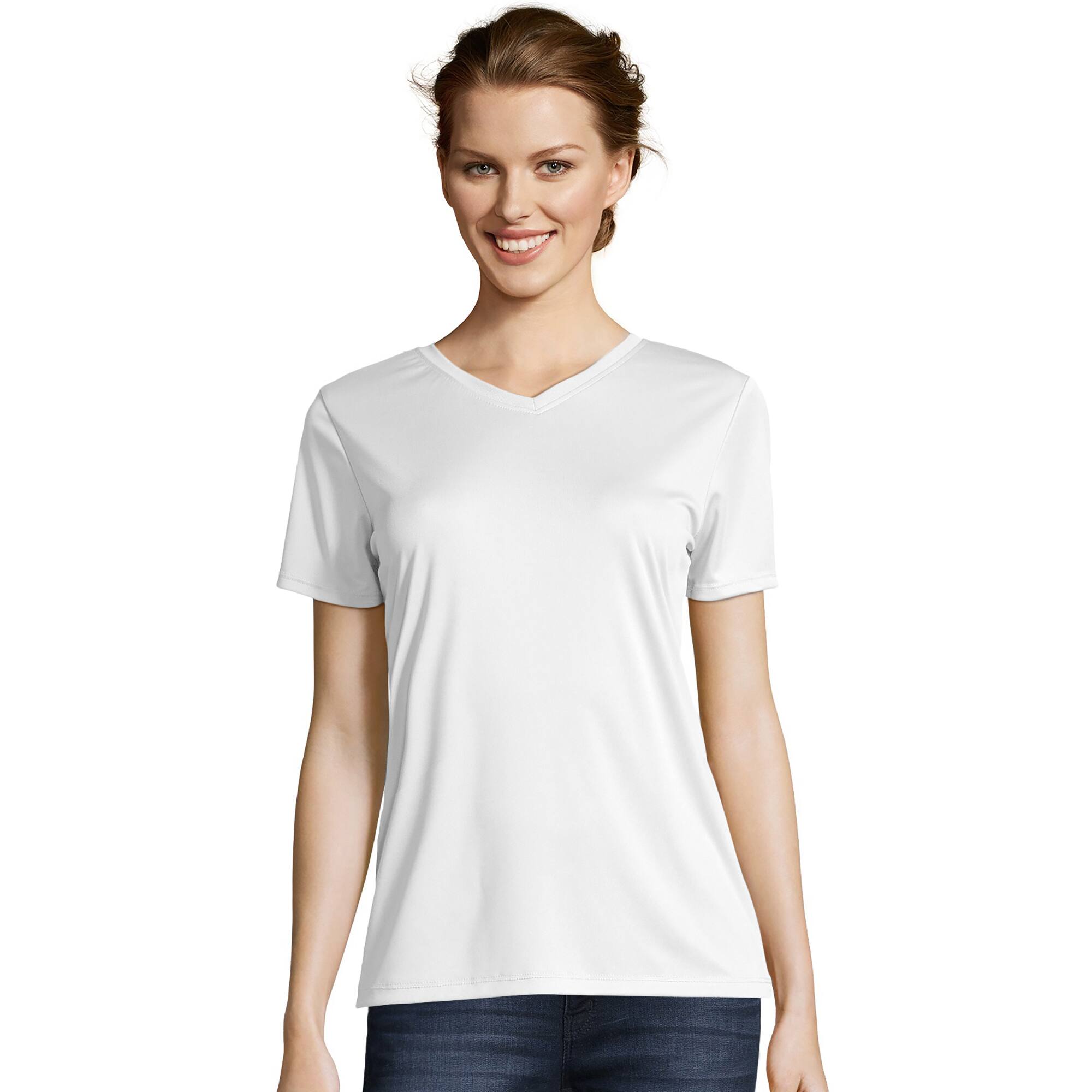 Hanes Sport CoolDri V-Neck Ladies T-Shirt