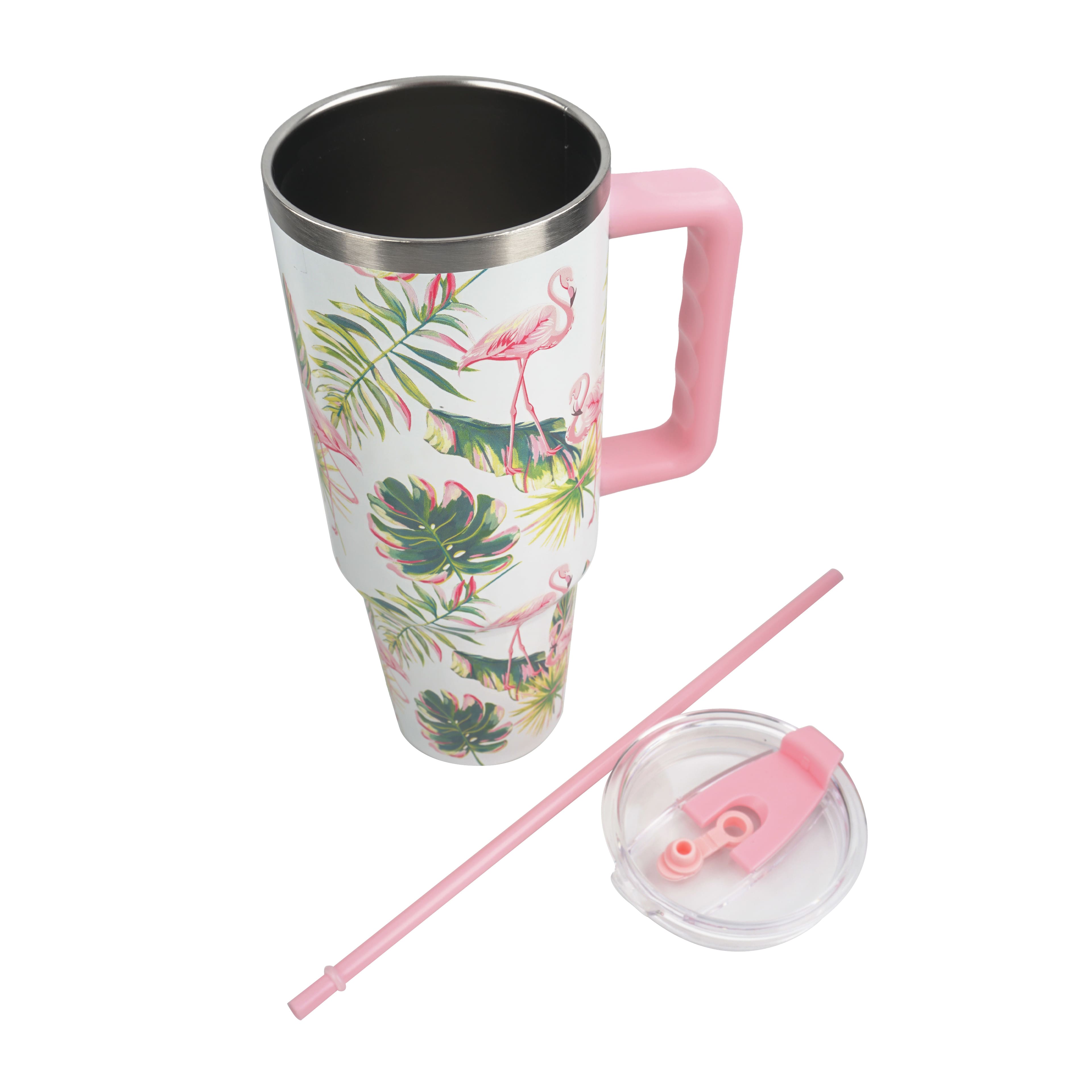 40oz. Flamingo Toss Stainless Steel Insulated Tumbler by Celebrate It&#x2122;