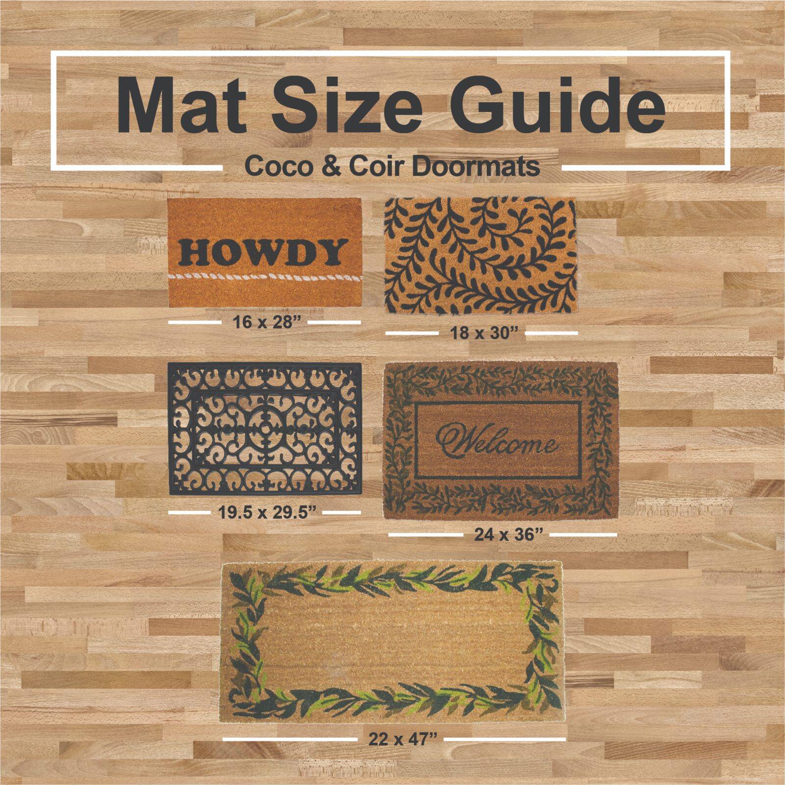 Home Sweet Home Coir Mat, 22X47, Natural Sold by at Home