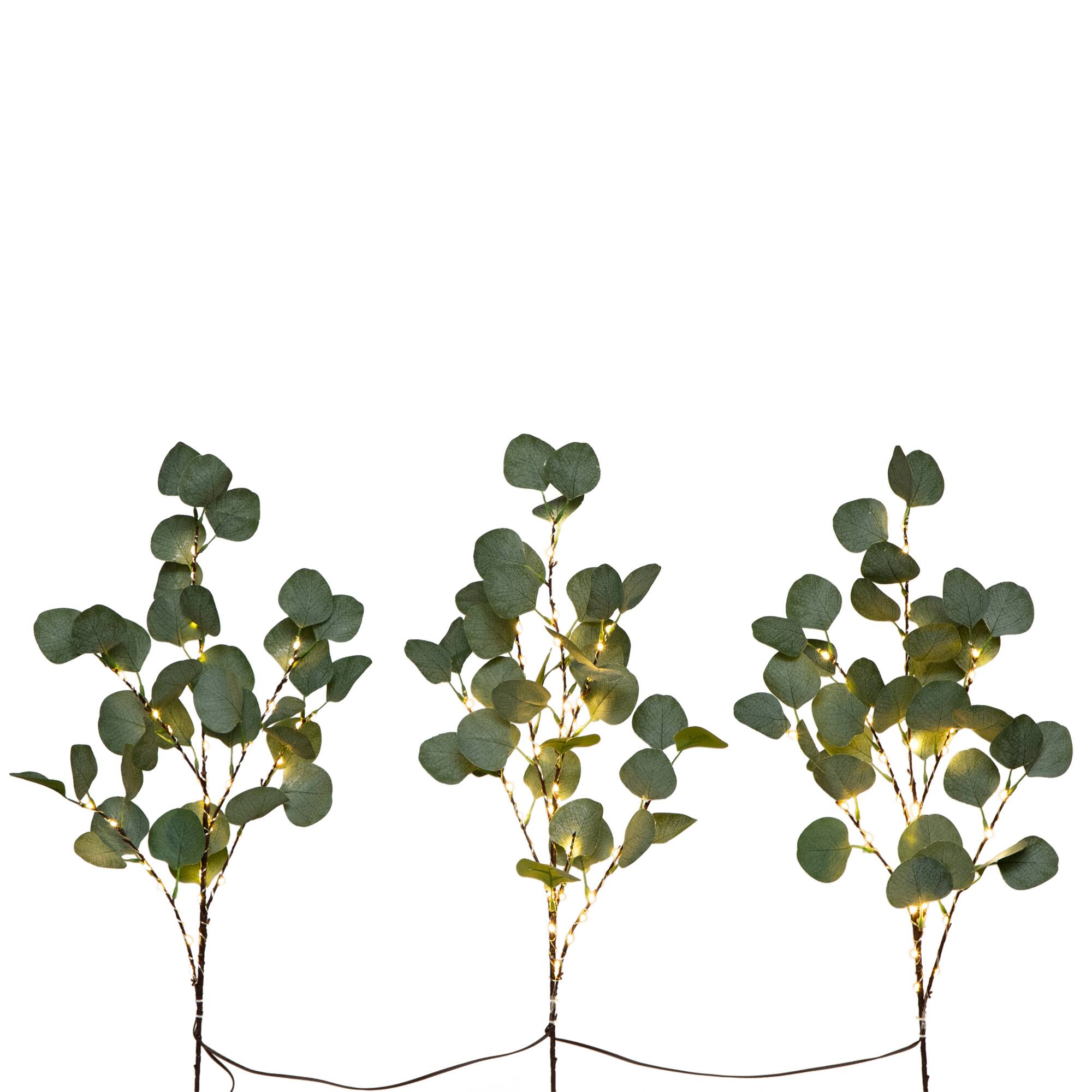 23&#x22; Pre-Lit Eucalyptus Branch Stem Set