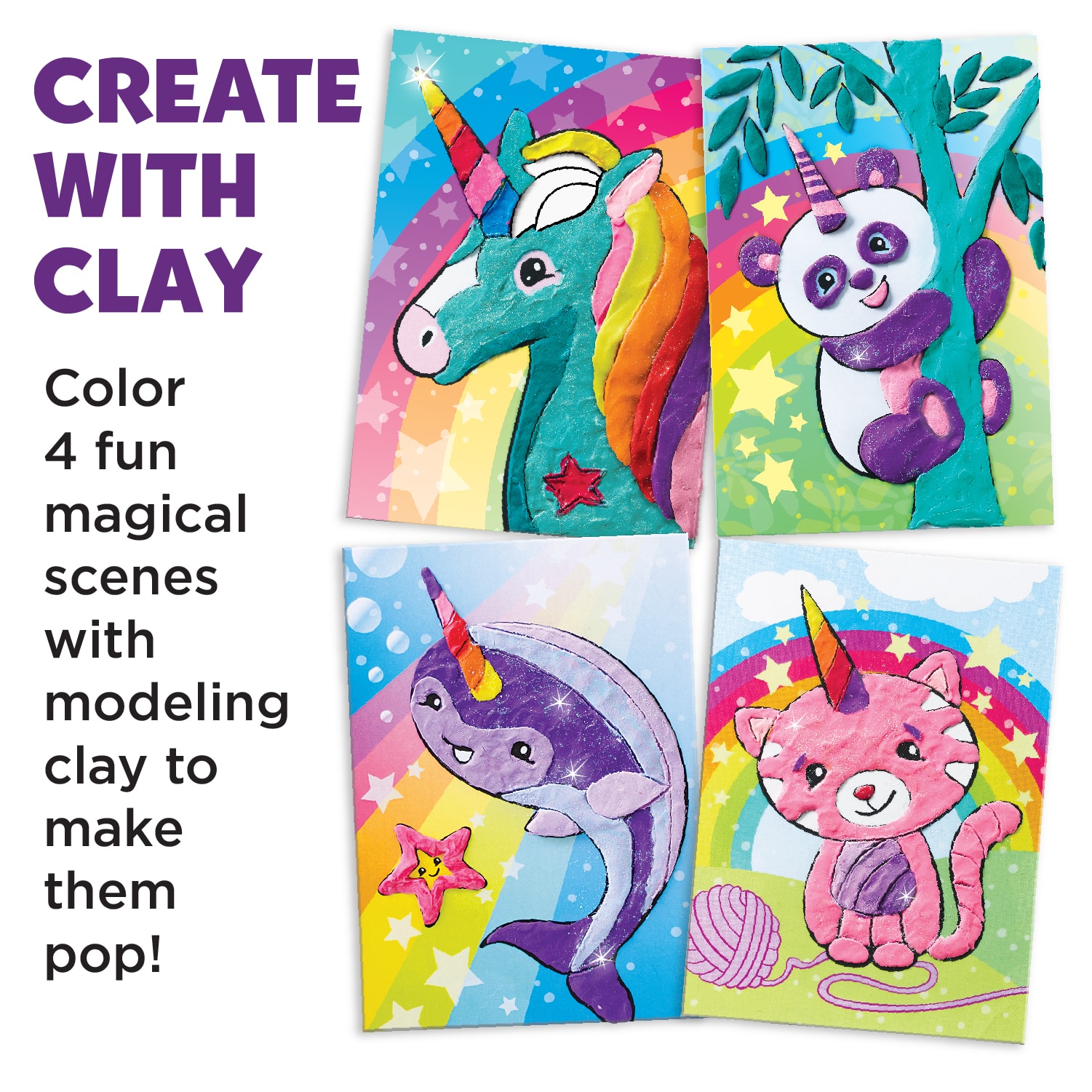 Faber-Castell&#xAE; Do Art Coloring with Clay Unicorn &#x26; Friends Kit