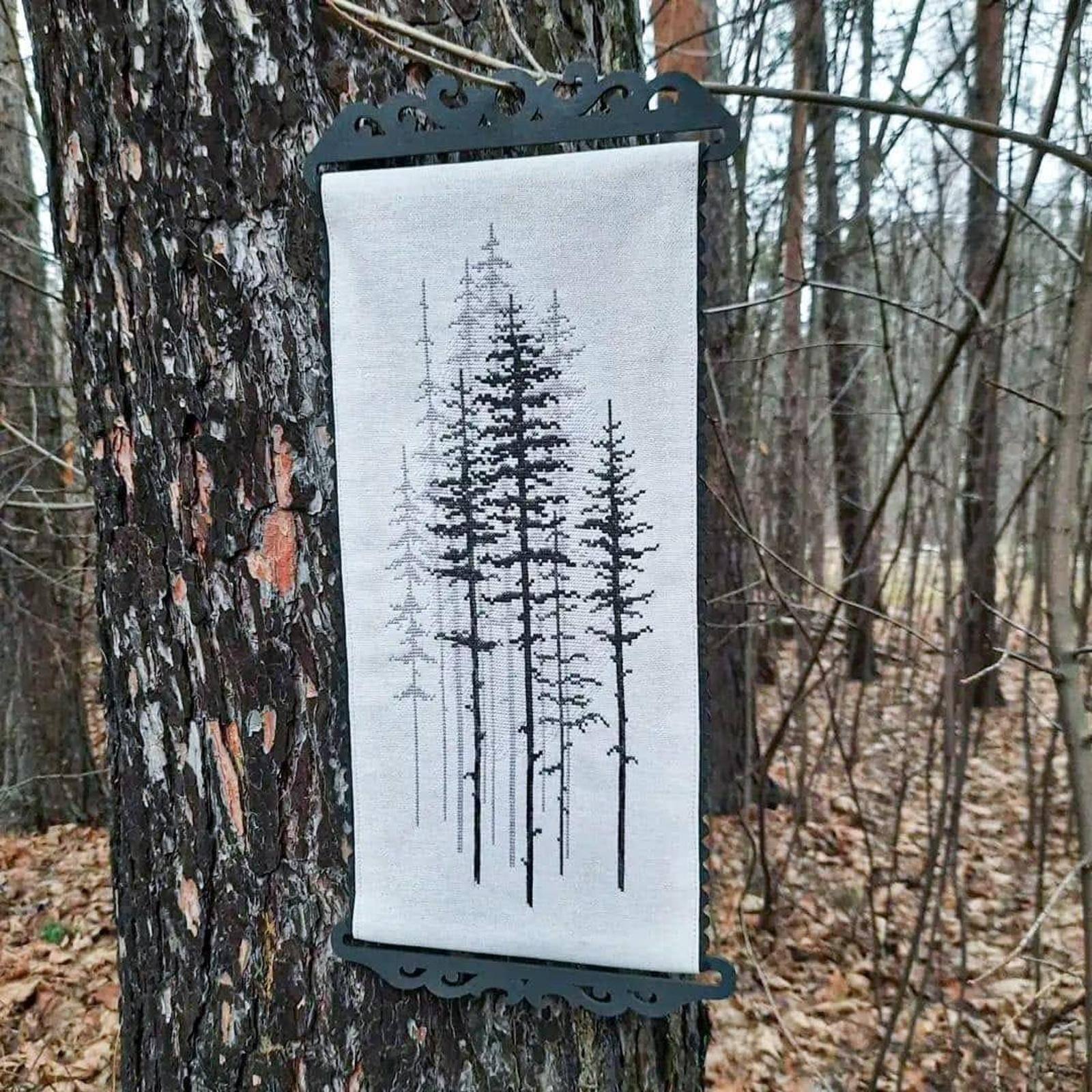 Crystal Art Foggy Forest Mixed Technique Stitch Kit