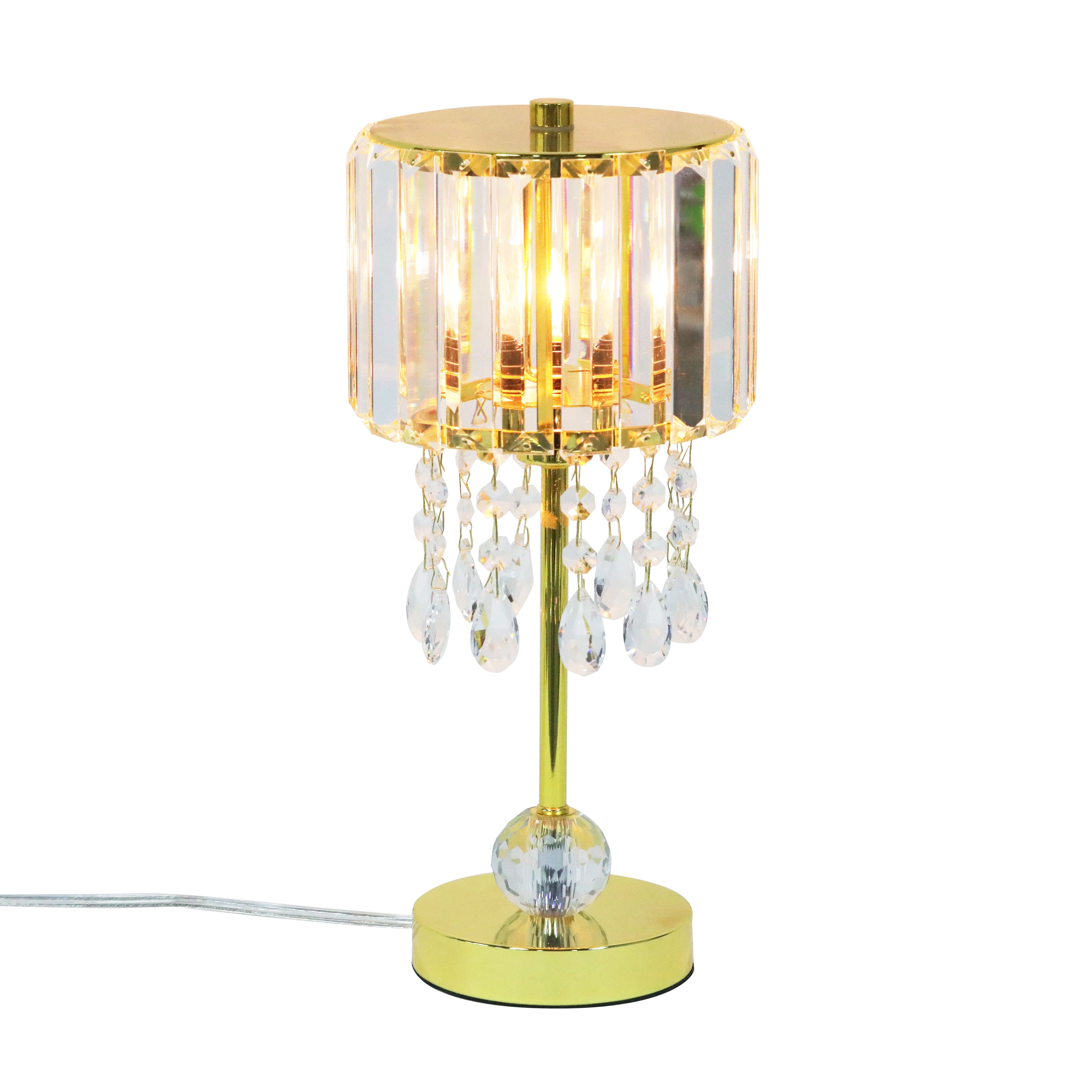 14&#x22; Gold Metal &#x26; Glass Table Lamp by Ashland&#xAE;