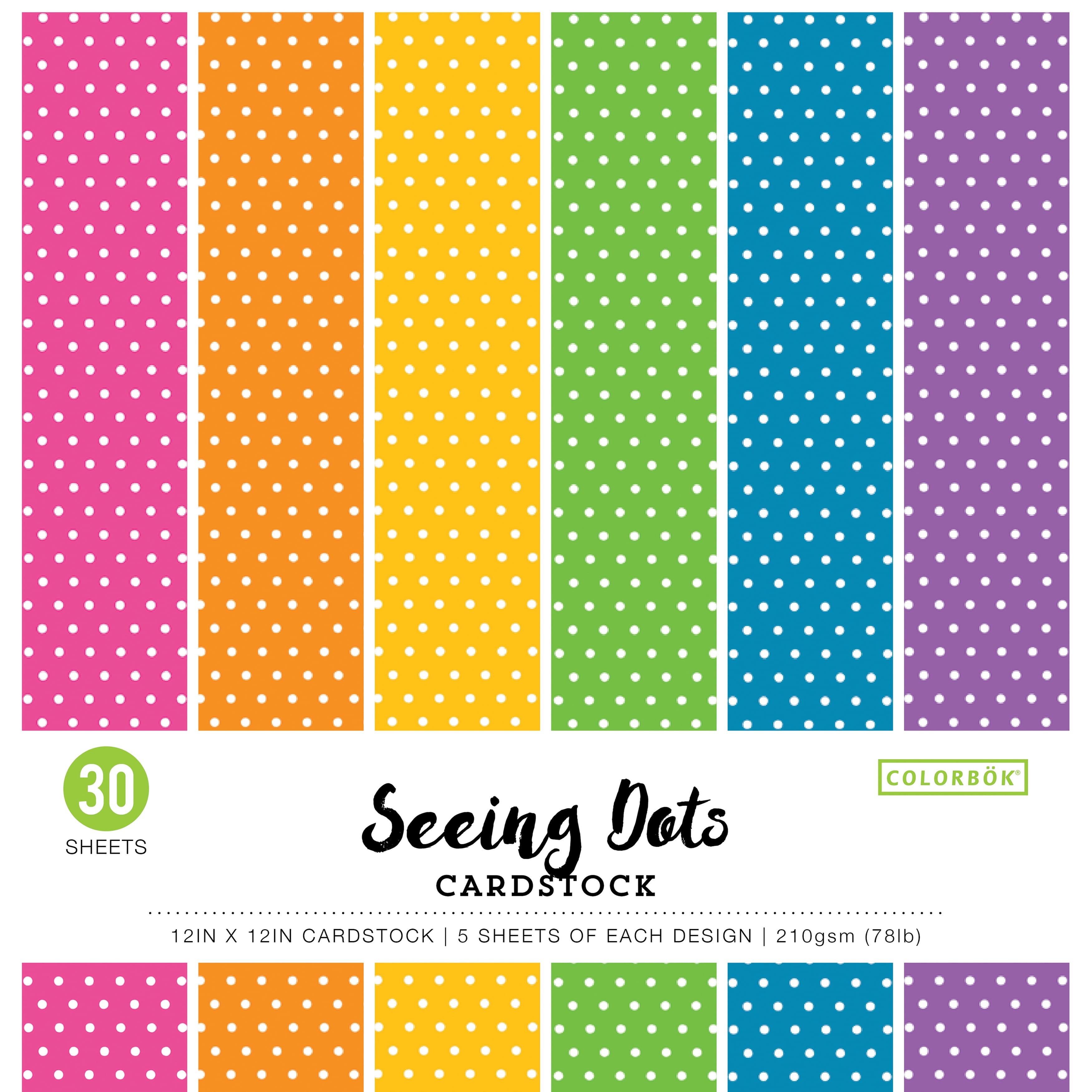 Colorbok® Bright Spots Smooth Cardstock Paper Pad, 12" x 12"