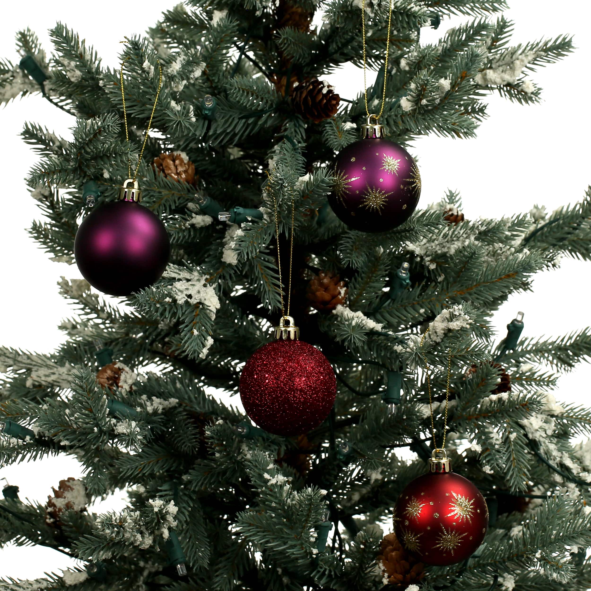 5 Pack 2.2&#x22; Burgundy Shatterproof Ball Ornaments by Ashland&#xAE;