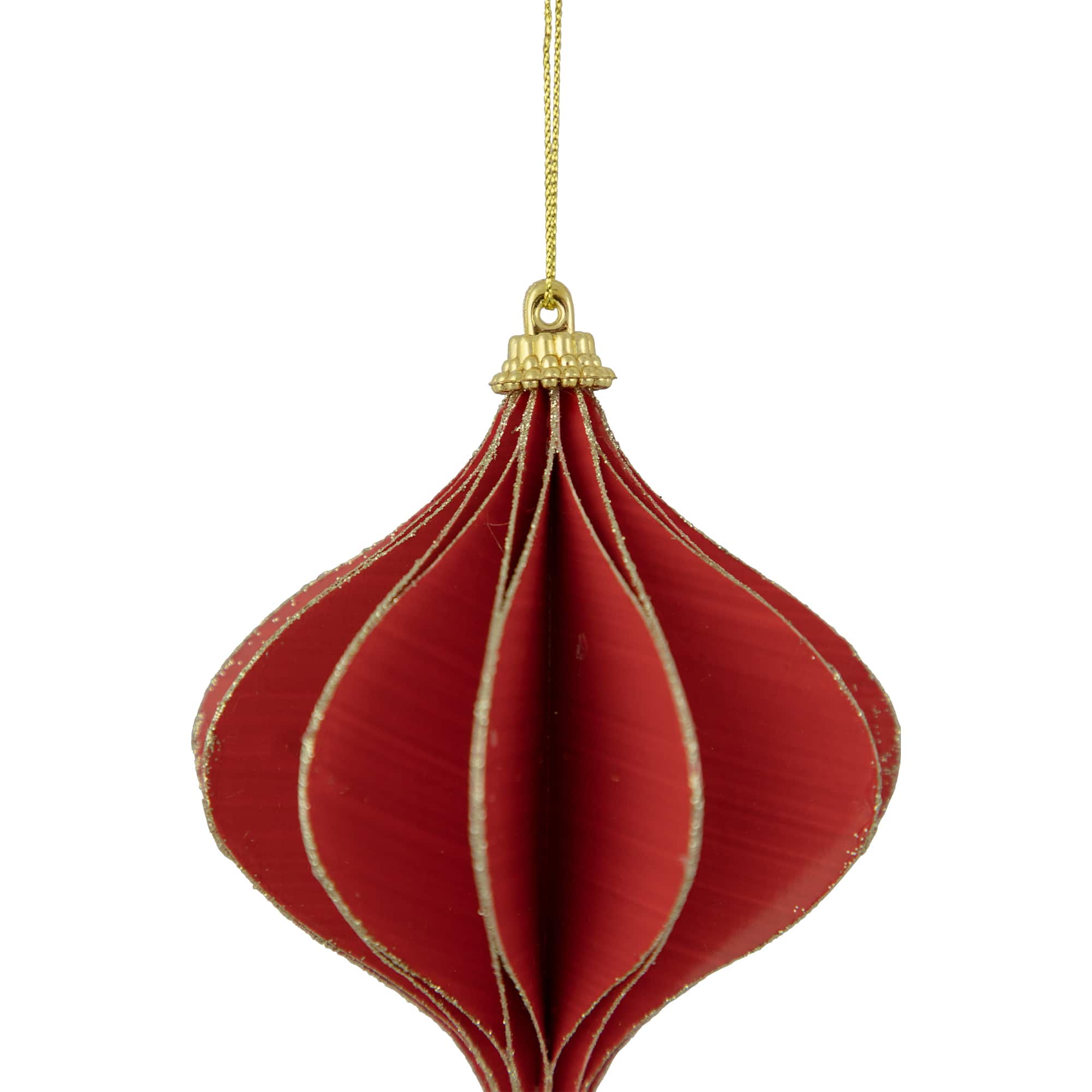 4.25&#x22; Glittered Red Onion Christmas Ornament