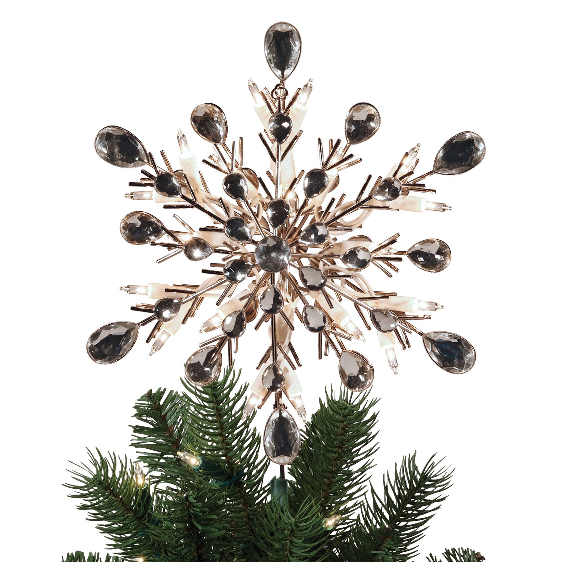 GE Holiday Classics® Silver Lighted Jewel Star Tree Topper