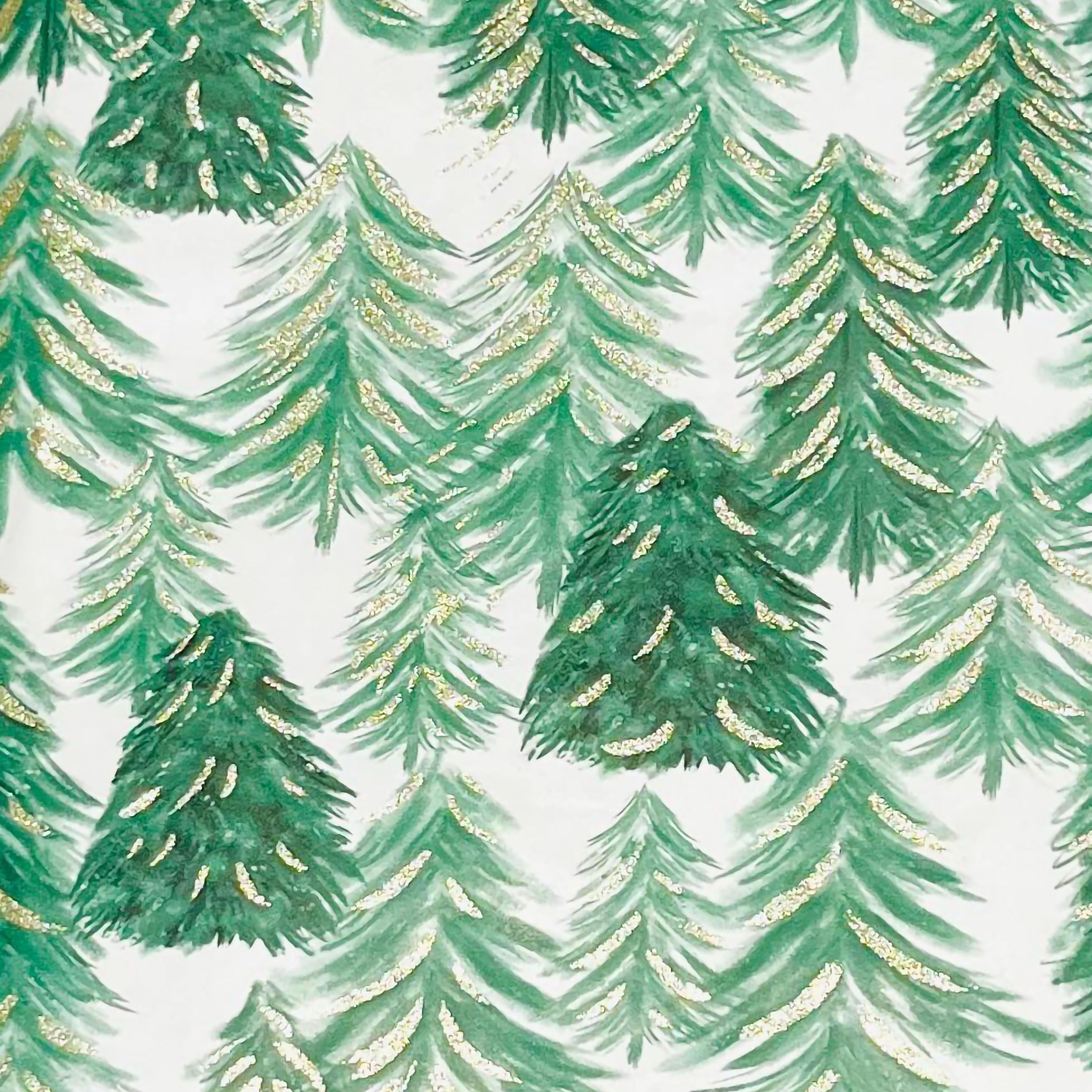 Gold Foil Pine Trees Premium Gift Wrap by Celebrate It™