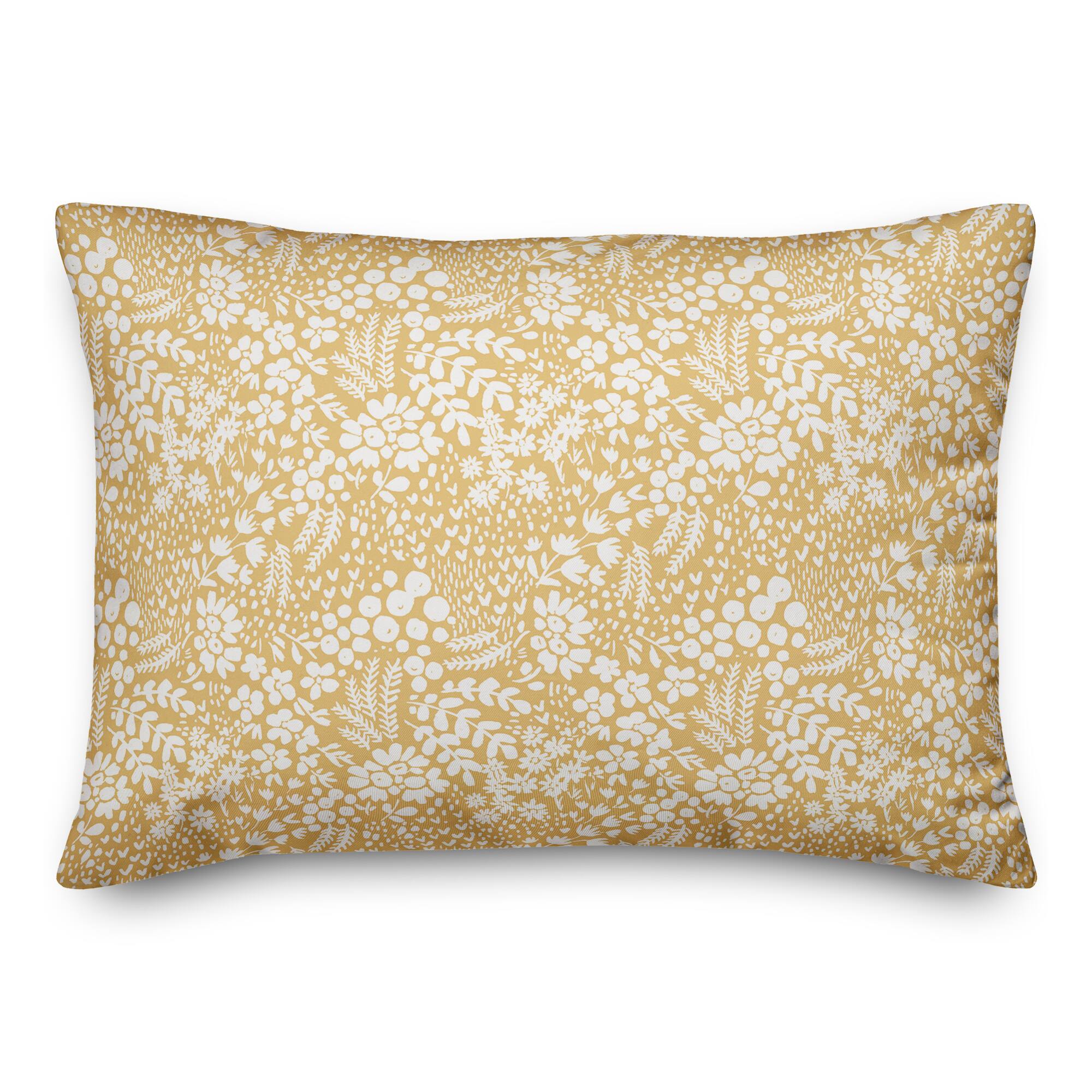 Dainty Floral Throw Pillow