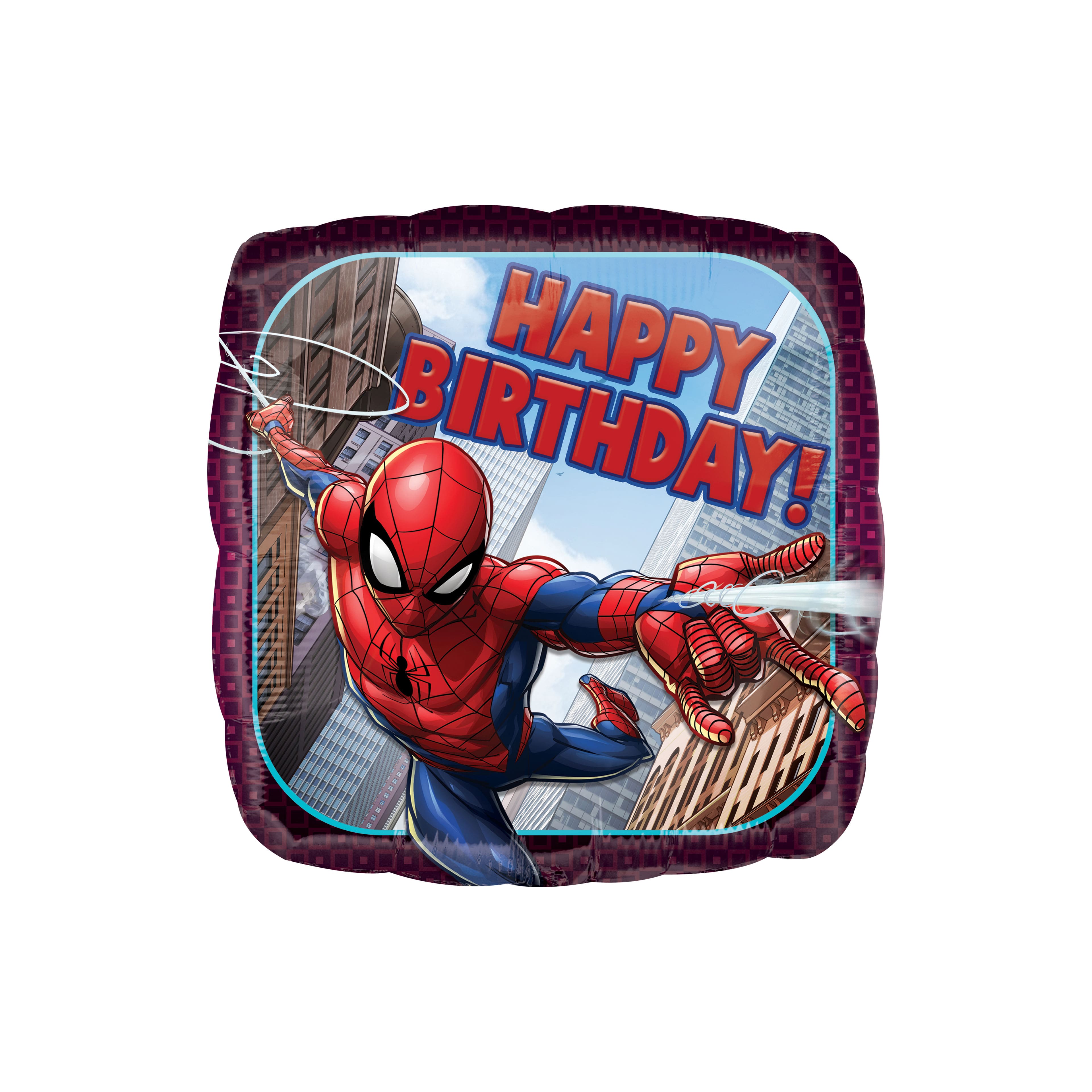 17&#x22; Spider-Man Happy Birthday Foil Balloon