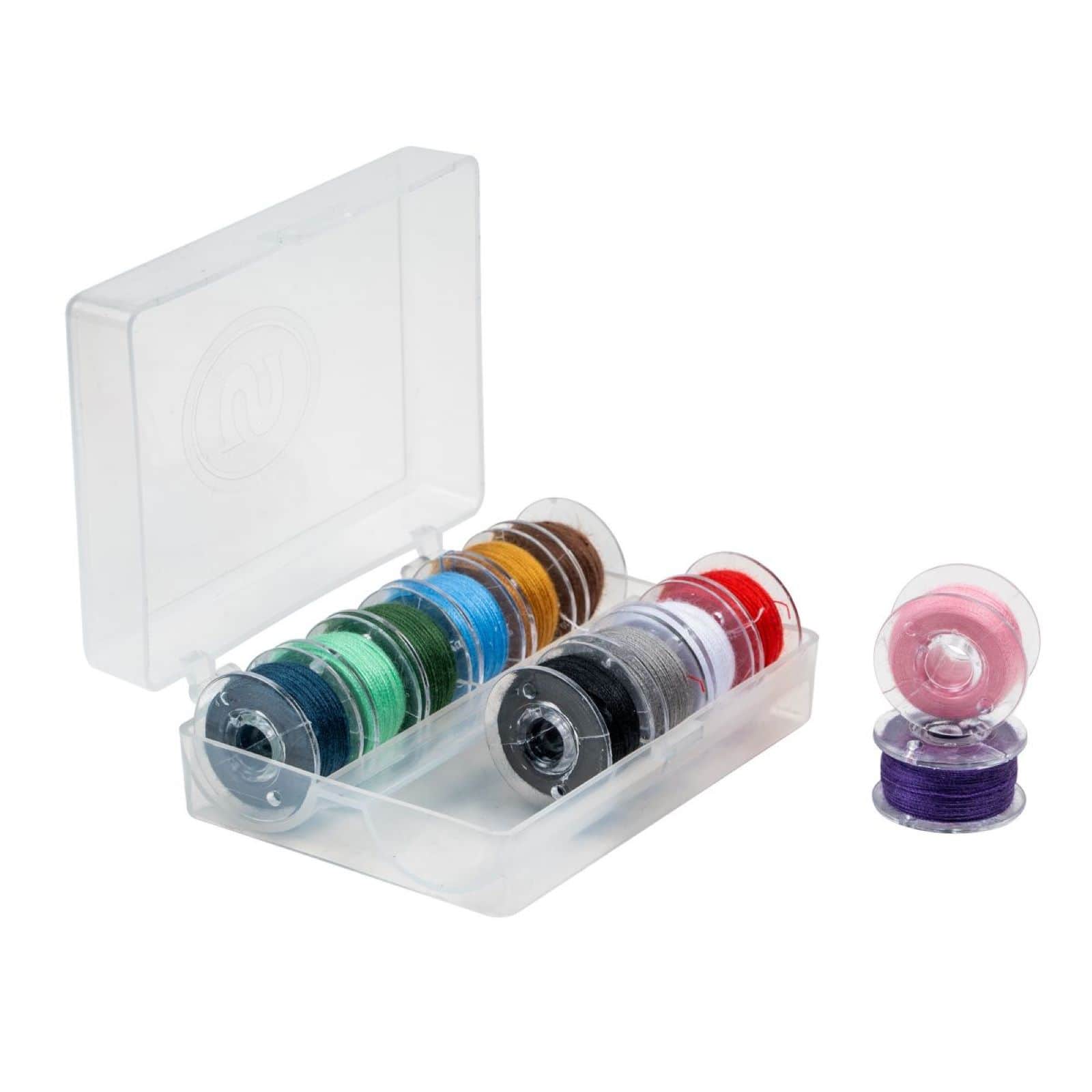 SINGER® Multicolor Class 15J Sewing Bobbin Set with Storage Case